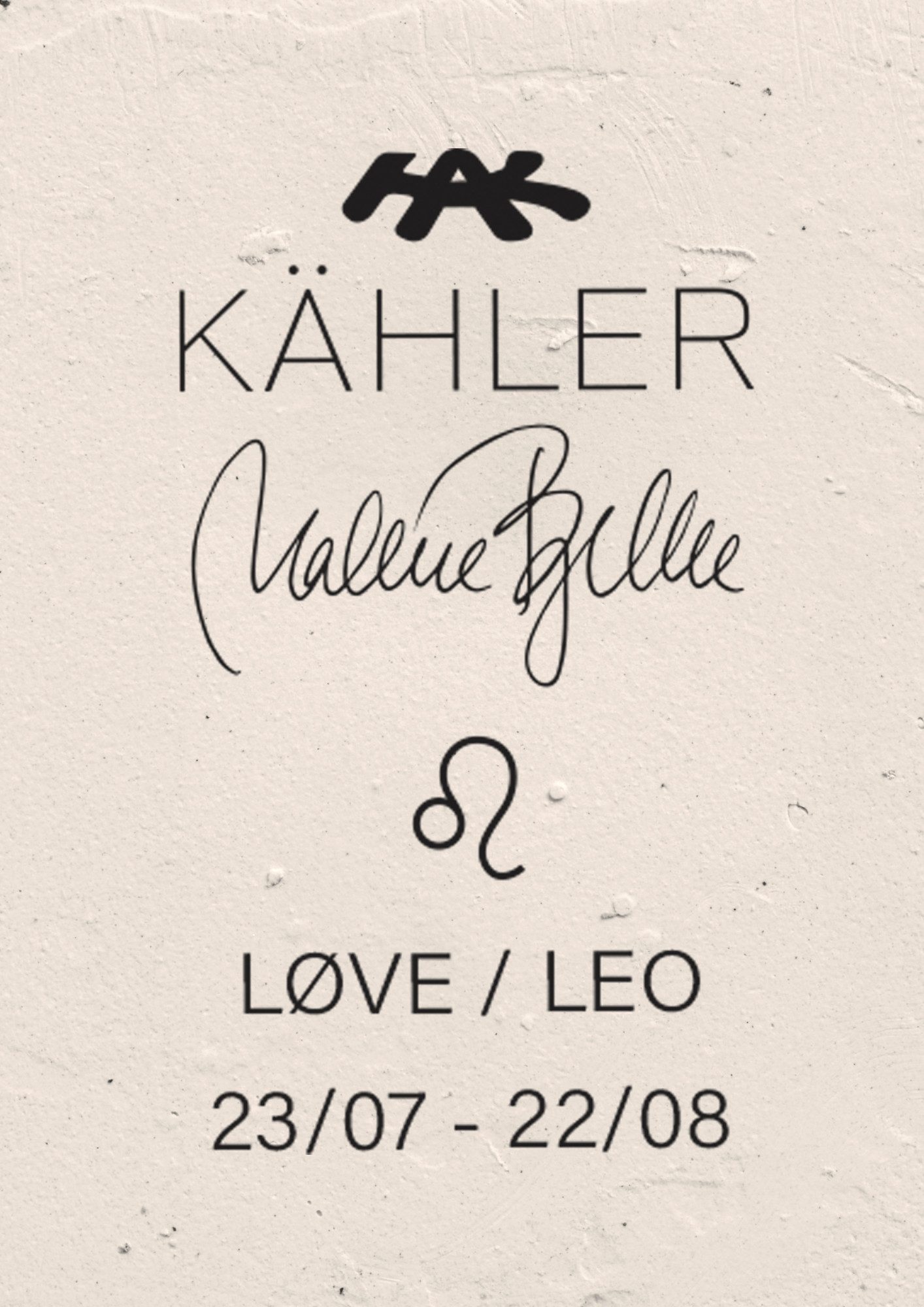 Kähler Dekofigur Kähler Astro Leo Löwe H30 Steinzeug Weiß