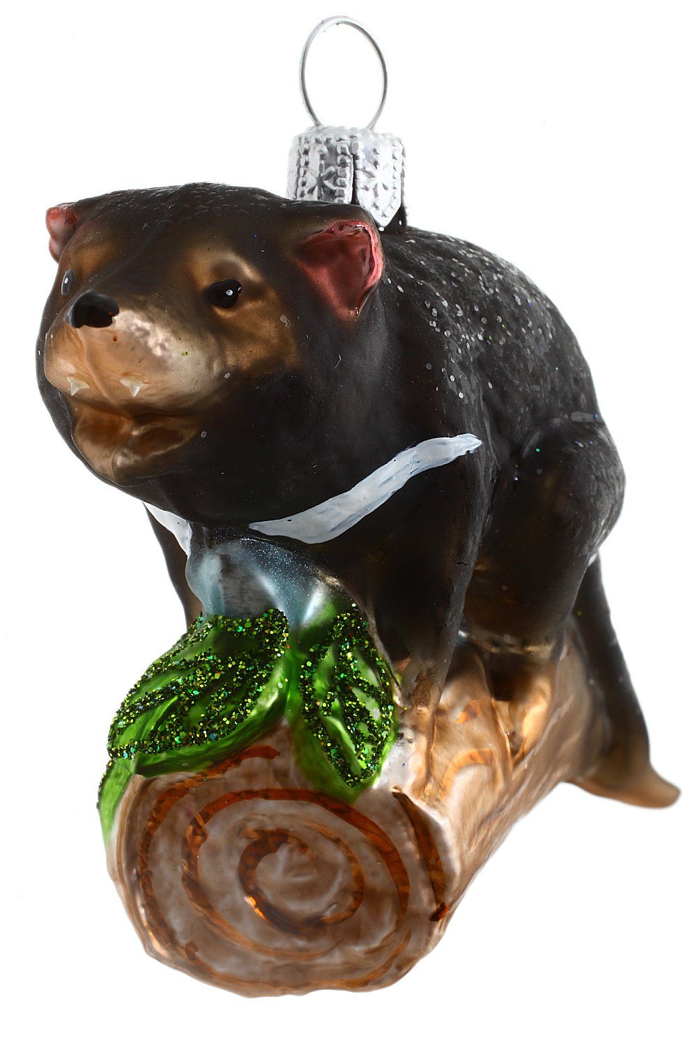 Hamburger Weihnachtskontor Christbaumschmuck Tasmanischer Teufel, Dekohänger - mundgeblasen - handdekoriert