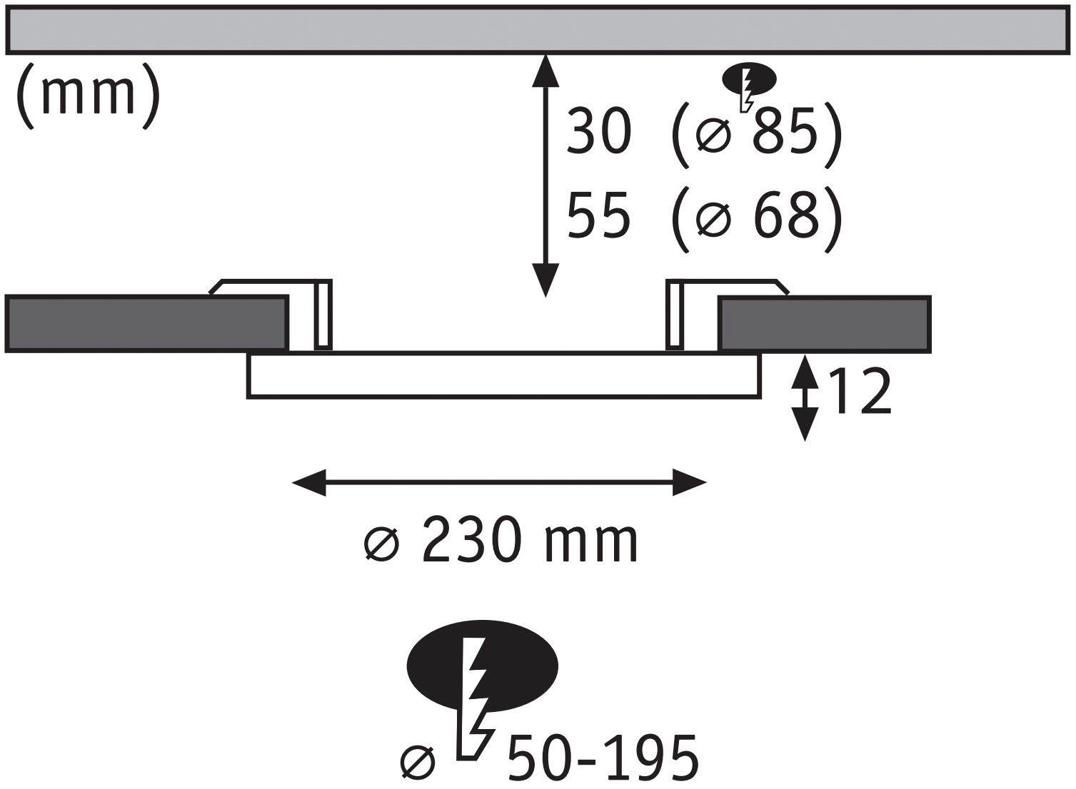 3-Stufen-dimmbar fest Warmweiß, Einbauleuchte Areo, integriert, Paulmann LED Helligkeitsstufen, LED-Modul, mehrere LED