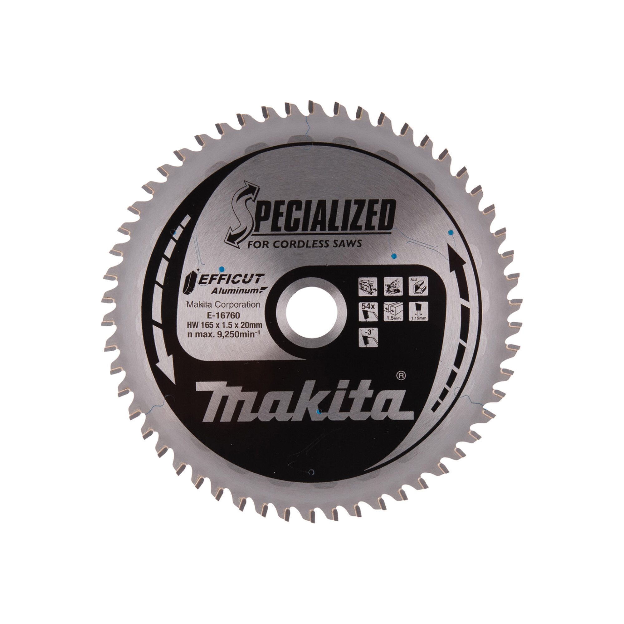 Makita Kreissägeblatt Makita EFFICUT Sägeblatt 165x20x54