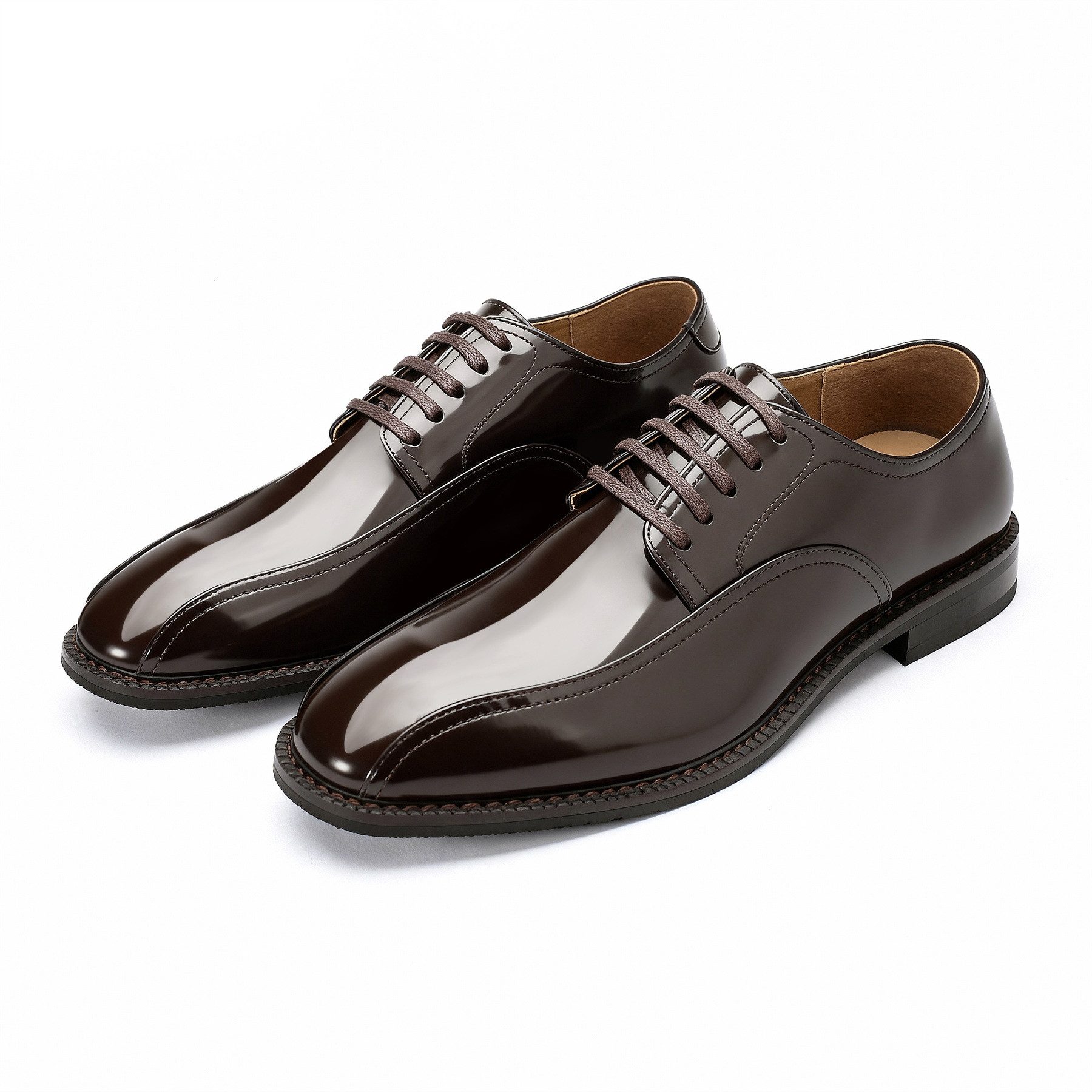 Allthemen Schnürschuh Herren Business Schnürschuhe mit Glänzende Oberfläche Elegant