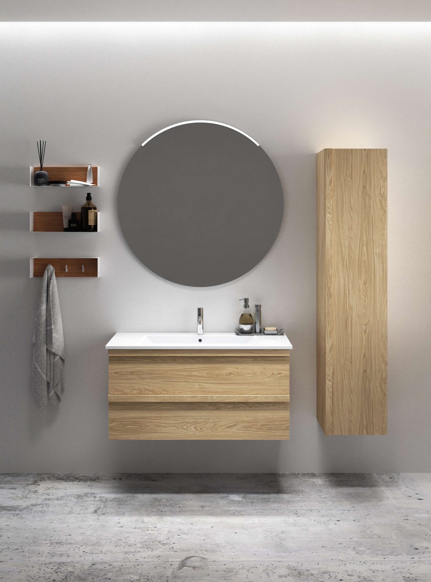 welltime Waschtisch Pure Badmöbel Set Waschbecken günstig online kaufen