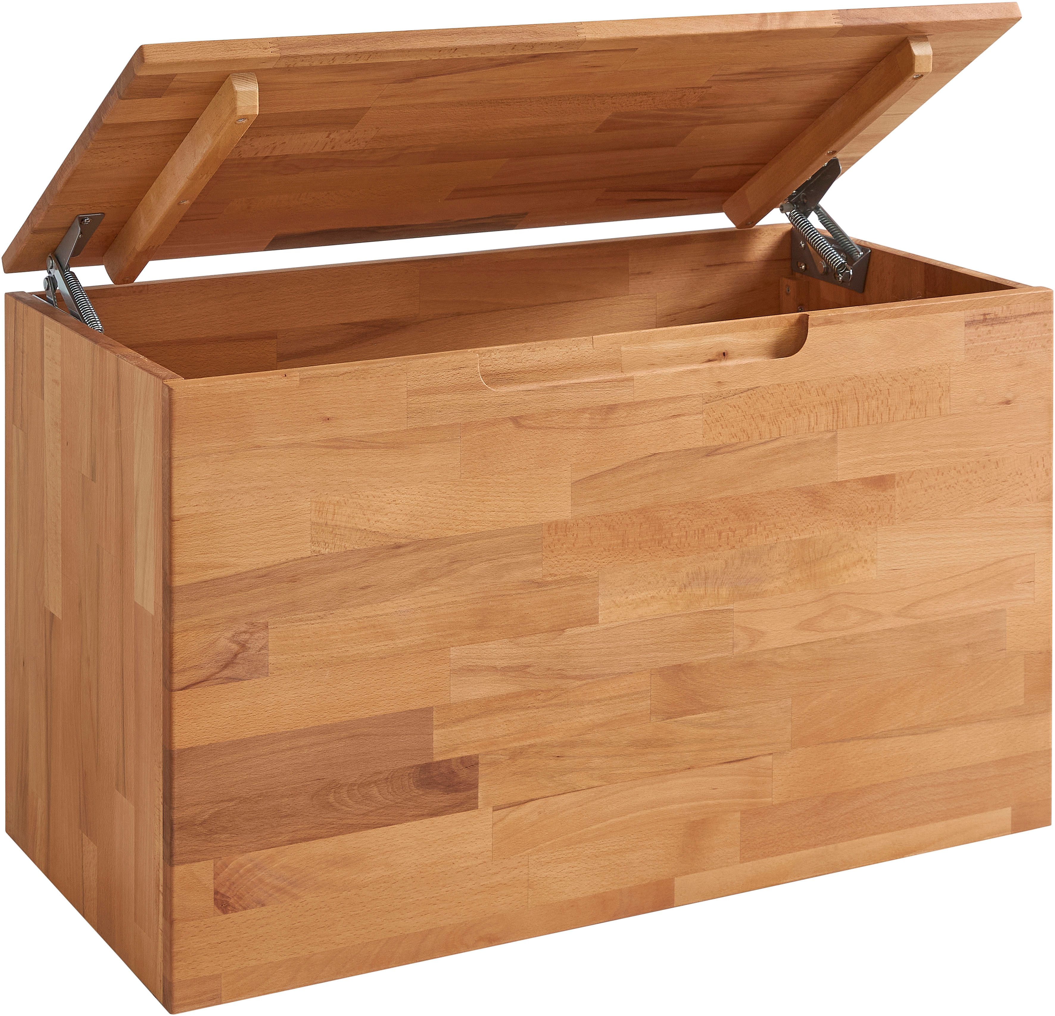 TaBoLe Möbel Truhe Santos, Holztruhe, Betttruhe, Sitztruhe, Kernbuche oder Wildeiche geölt