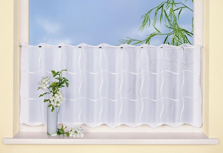 Gerster Scheibengardine Joana (1 St), Stangendurchzug, transparent, Voile, HxB: 50x150
