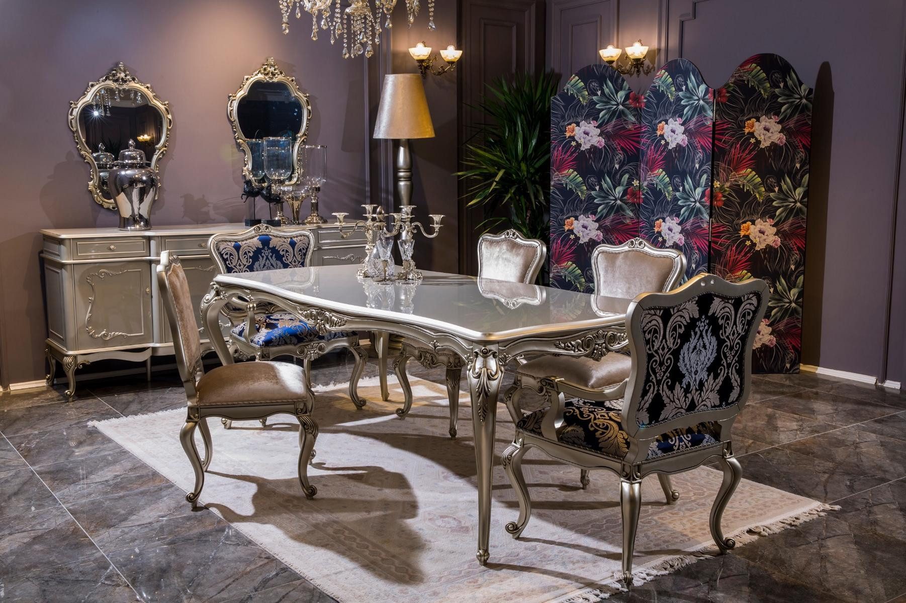 Xlmoebel Esstisch Luxuriöser Esstisch im Art-déco-Stil aus hochwertigem Holz (Esstisch, 1-St., Esstisch), Hergestellt in Europa