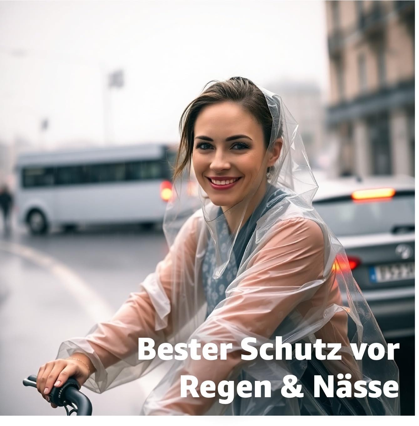 Travelfreund® Regenponcho 6x Einweg Regenjacke mit Kaputze transparent Einheitsgröße Regenschirm (6-St)