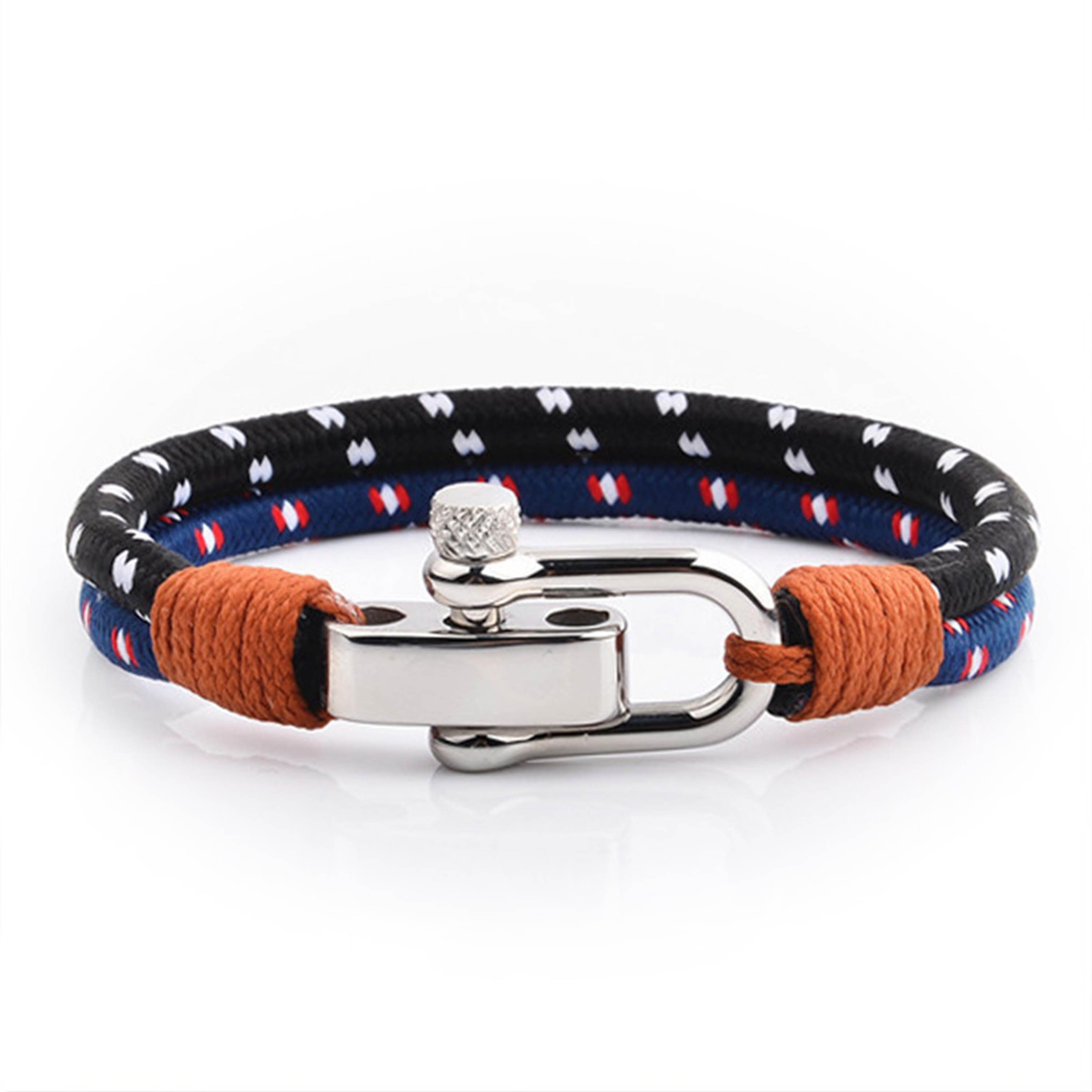 UNIQAL.de Armband Maritime Armband aus Segeltau "AQUA" nautics, Schäckel ve günstig online kaufen