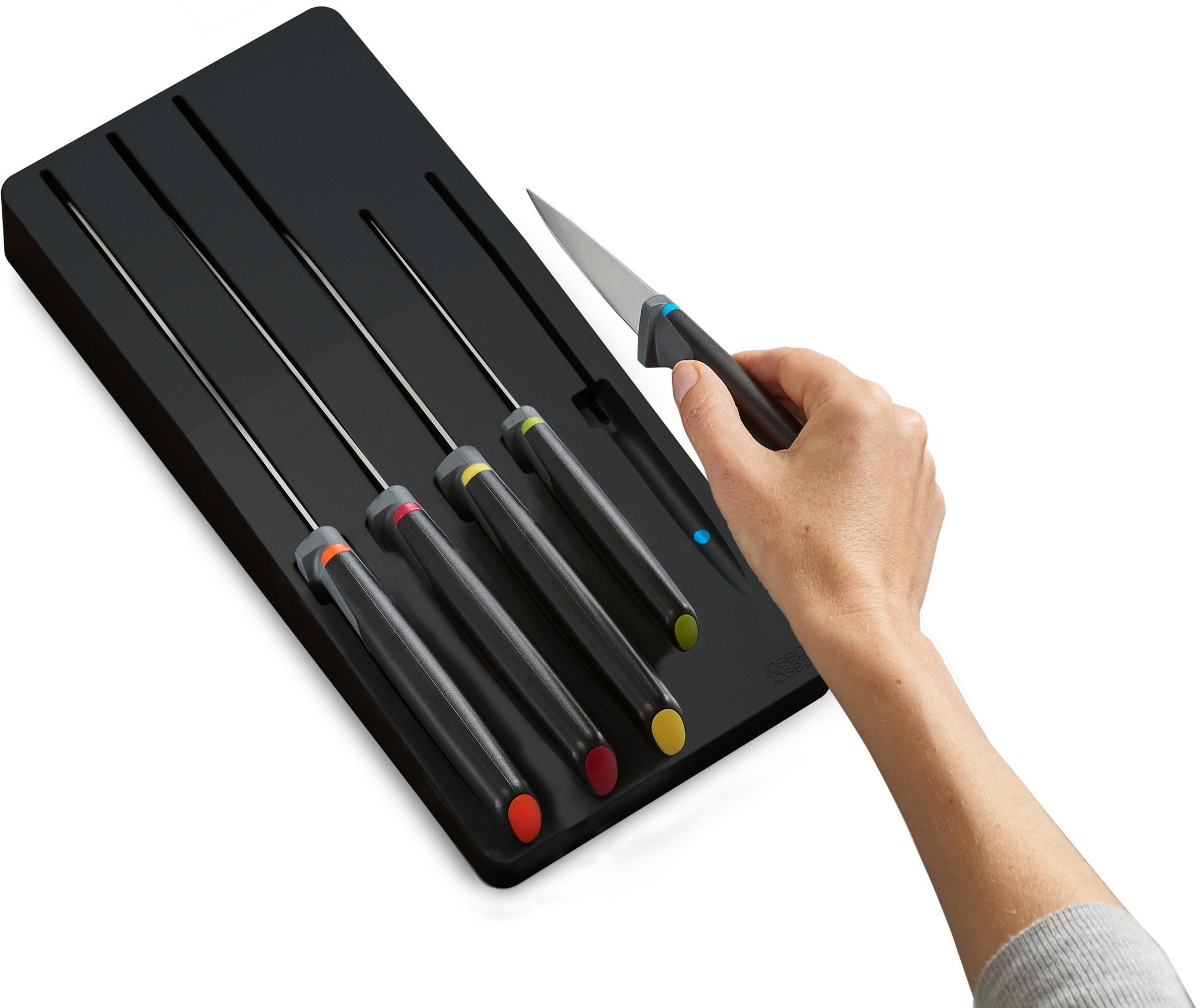 Joseph Joseph Messer-Set Elevate (Set, 6-tlg), japanisches Edelstahl, Schubladeneinlage