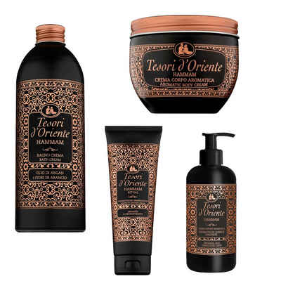 Tesori d´Oriente Pflege-Geschenkset Wellness Ritual Hammam Sinnliche Körperpflege, Reise in den Orient Set, 4-tlg., Cremebad, Körpercreme, Cremedusche, Cremeseife