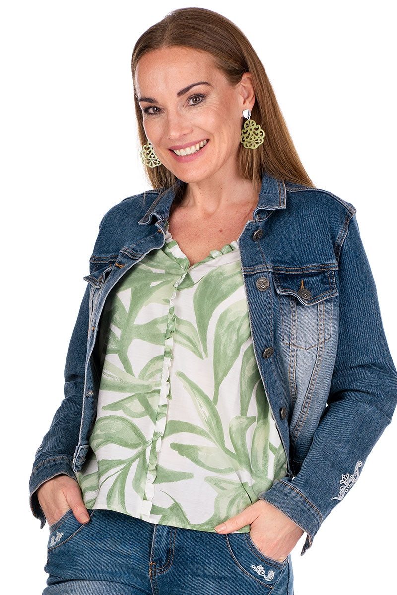 Hangowear Outdoorjacke Trachten Jeansjacke Damen - ABBY - denim