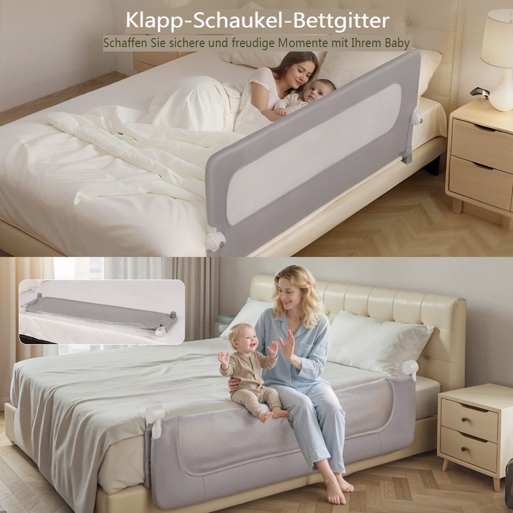 CAVEEN Bettschutzgitter (150cm Bettgitter für Kleinkinder, günstig online kaufen