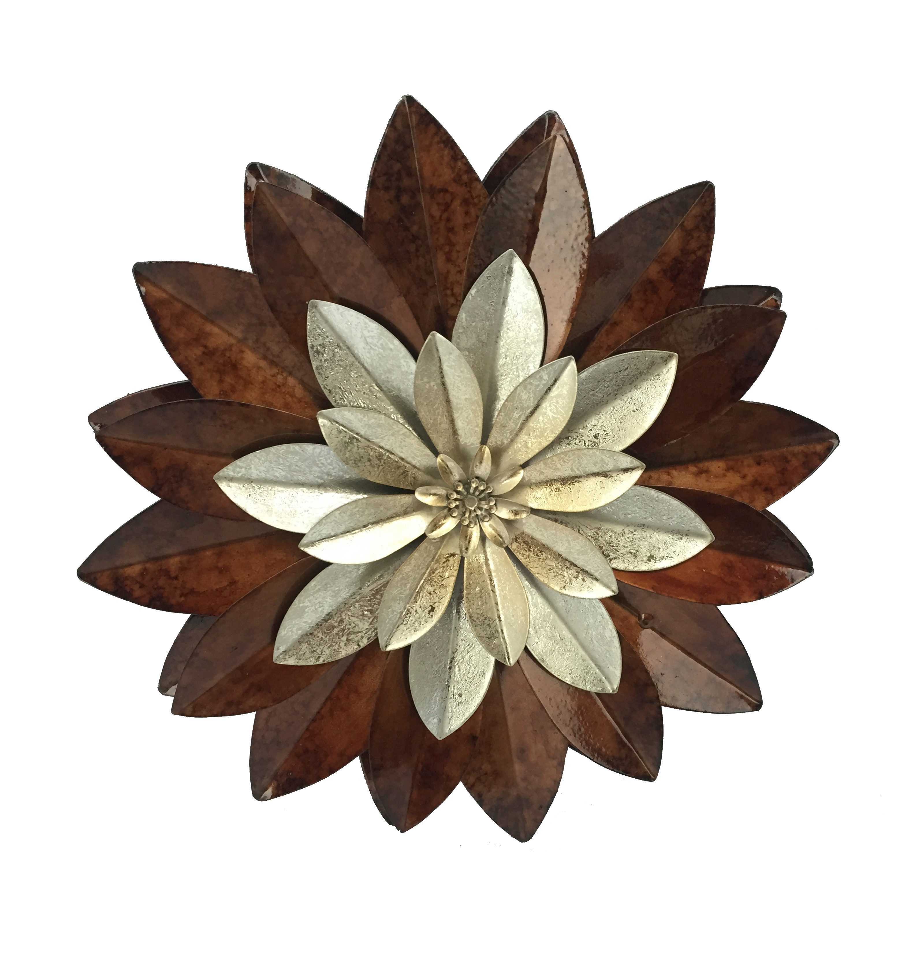 moebel-direkt-online Wanddekoobjekt aus Metall Durchmesser 25 cm, braun/sil günstig online kaufen