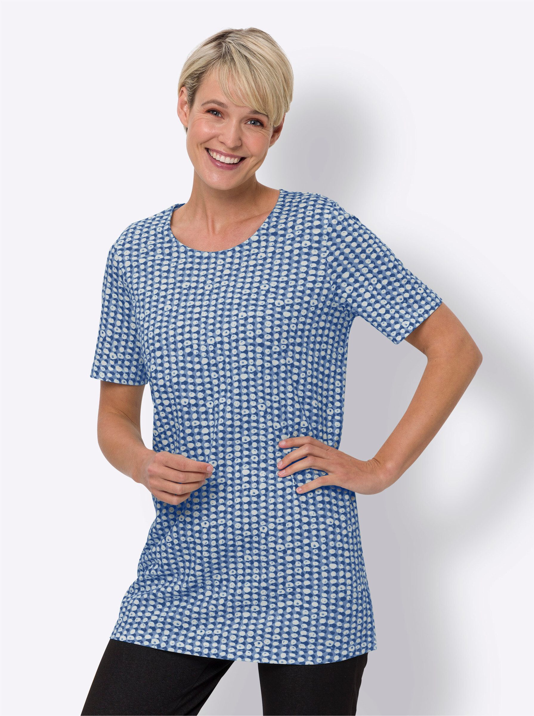 Sieh an! T-Shirt Longshirt Kurzarm günstig online kaufen