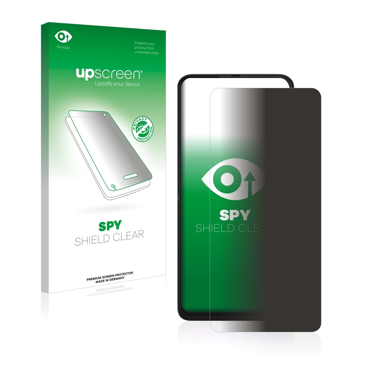 upscreen Blickschutzfolie für Motorola One Hyper, Displayschutzfolie,  Blaulichtfilter Privacy Folie Schutzfolie Sichtschutz klar Anti-Spy