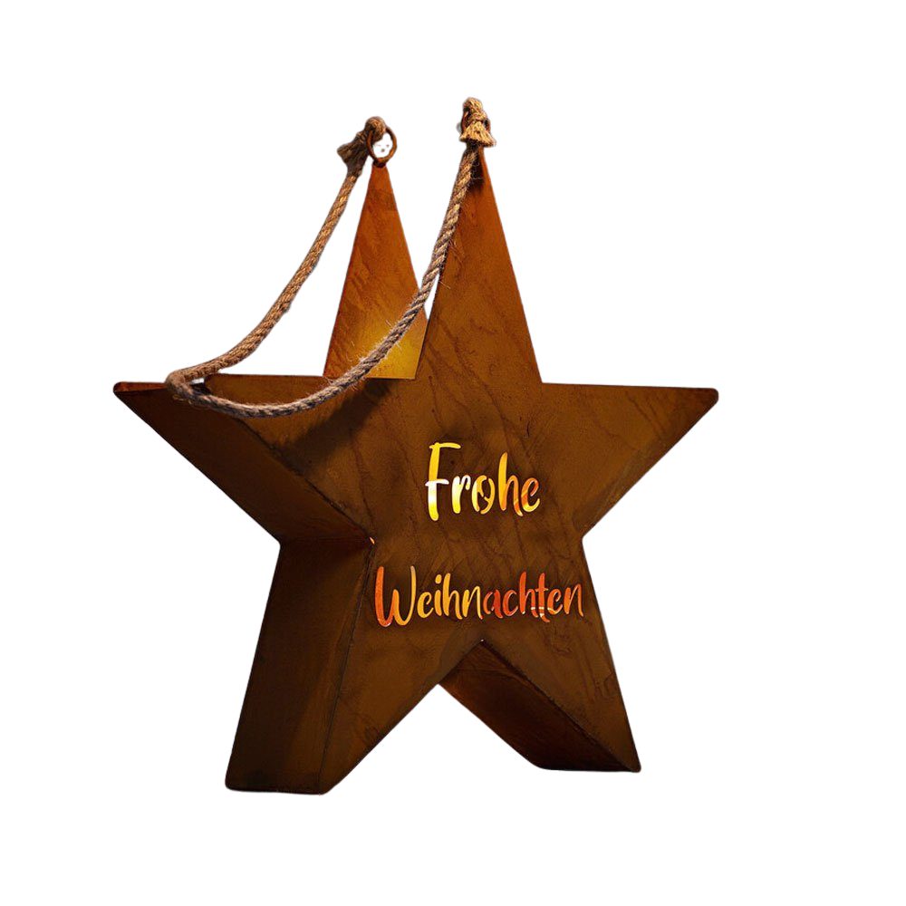 Home-trends24.de Weihnachtsfigur Stern Weihnachten Weihnachtsdeko Rost günstig online kaufen