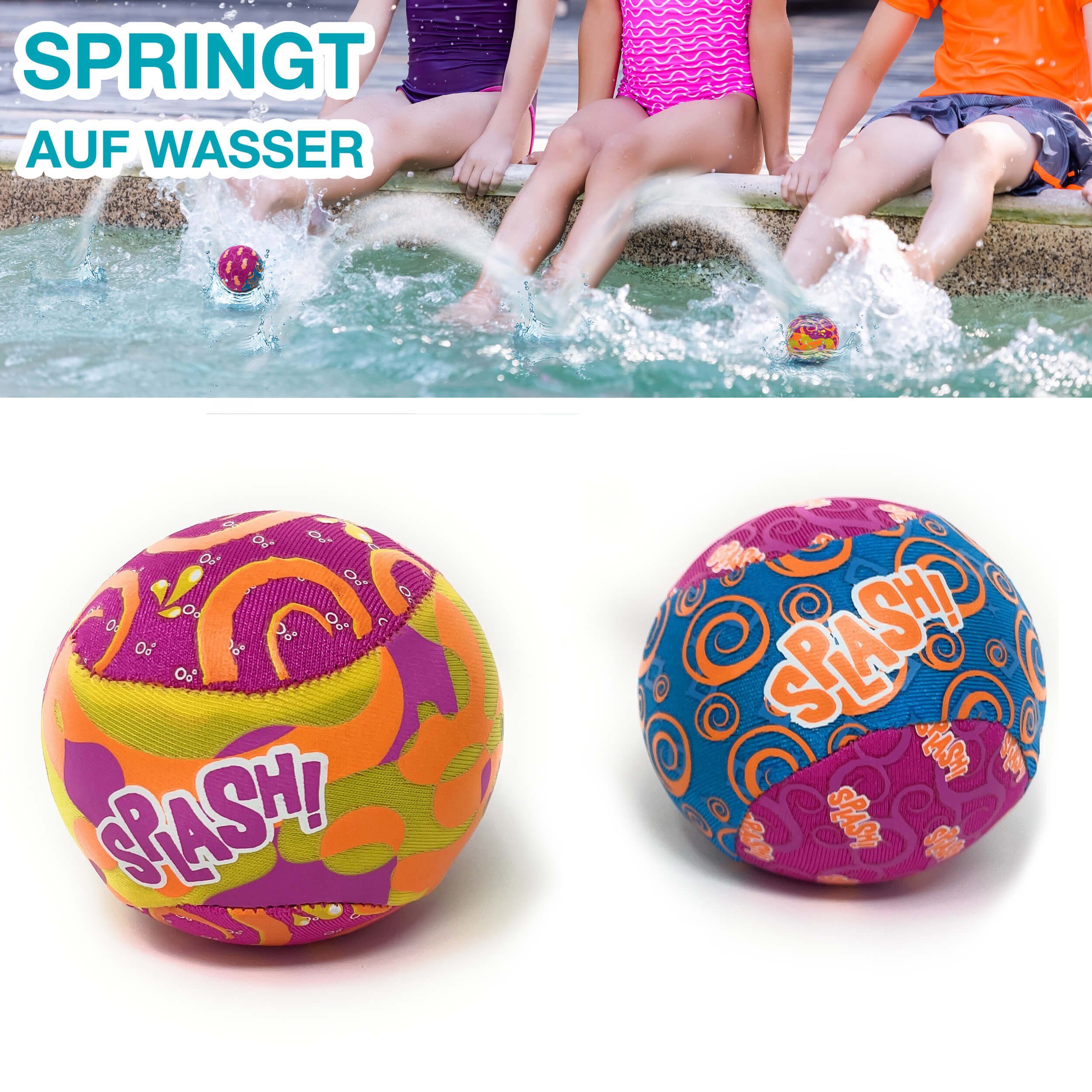 TOBJA Lernspielzeug [OTTO] 2 Stück Splash Bouncing Ball Wasser Flummi Ø 5,5  cm 2-Var, 2 Stück im Set für Kinder / Erwachsene, Wasser Neoprenball 100g