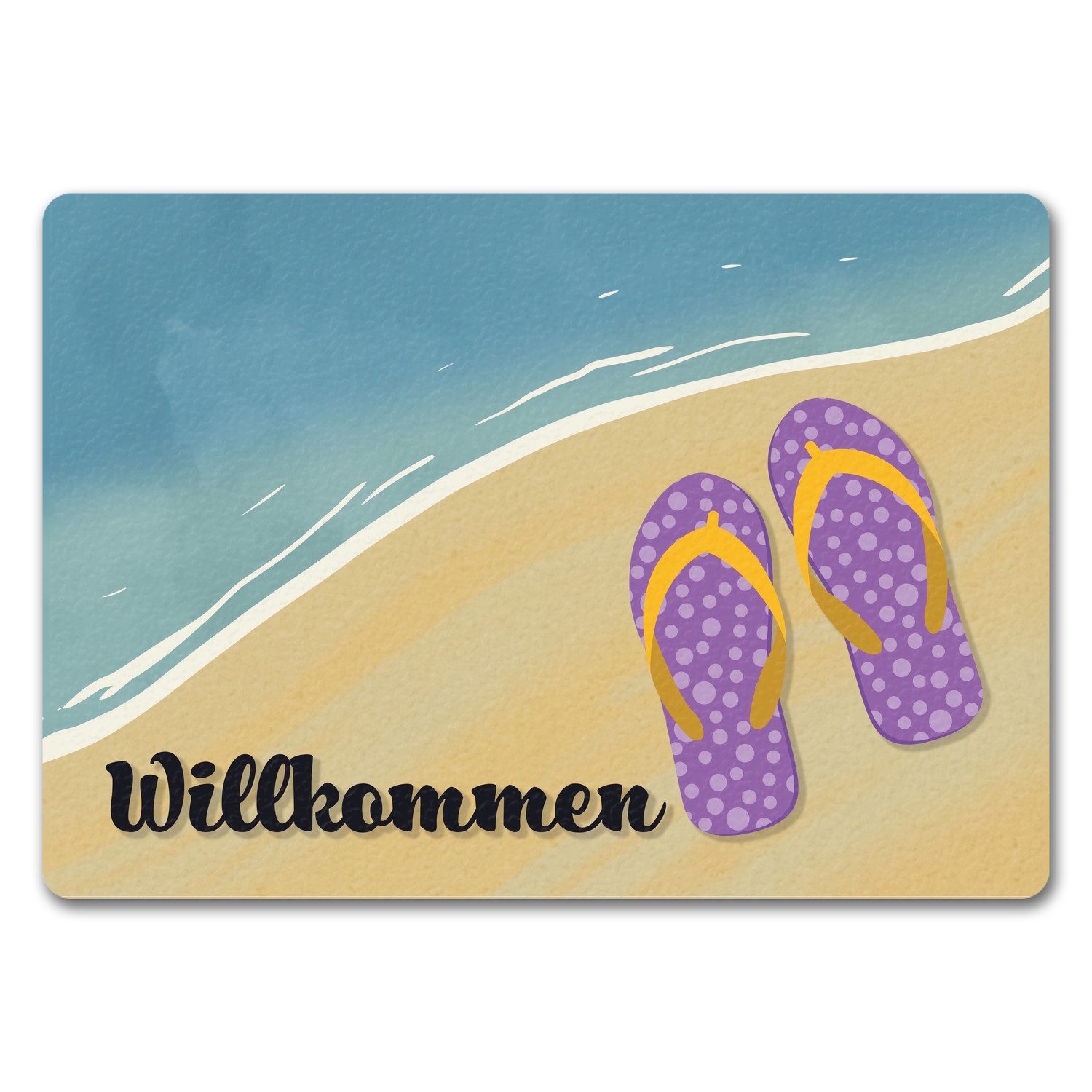 Fußmatte Willkommen - Fußmatte mit Strandmotiv