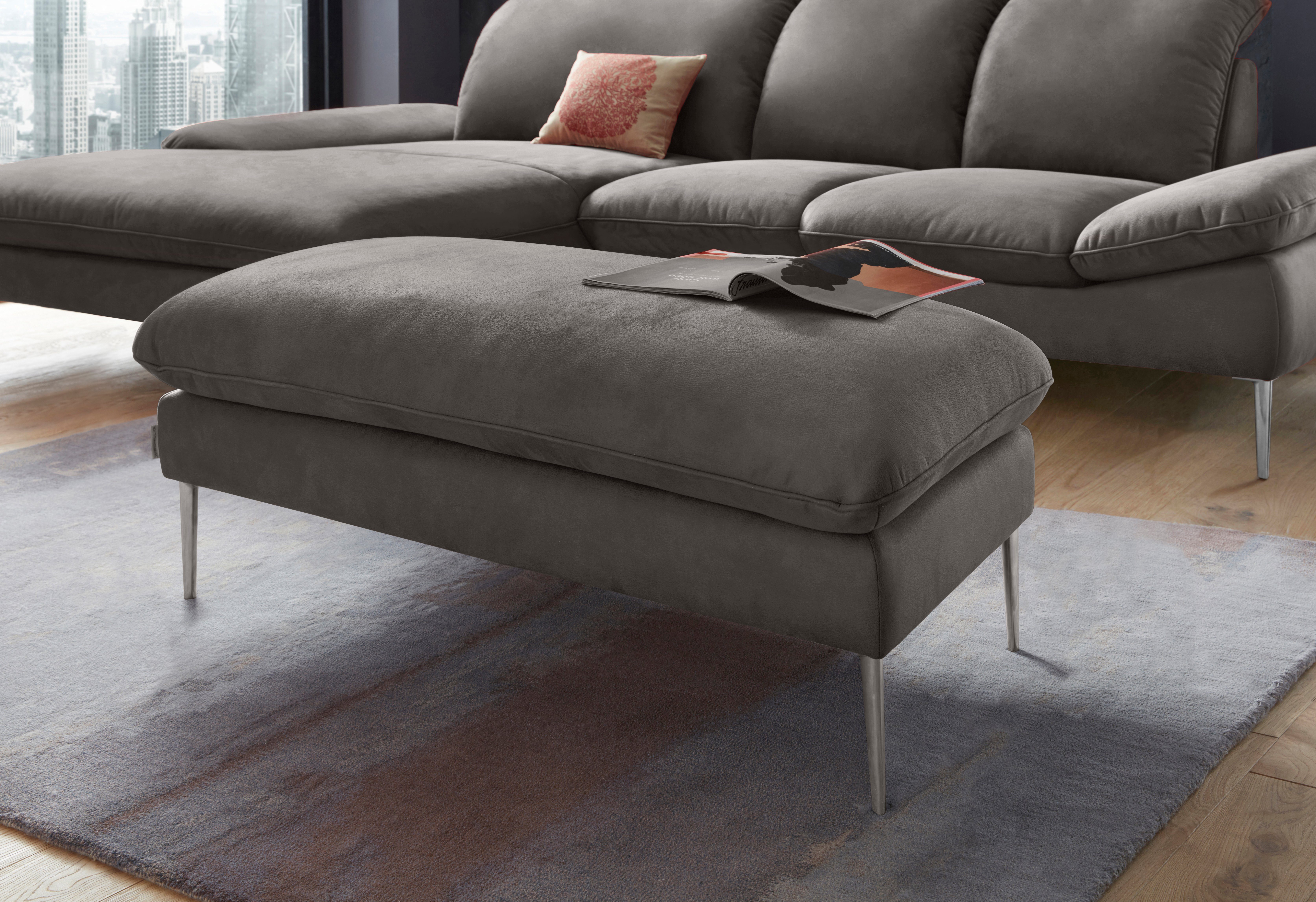 W.SCHILLIG Hocker enjoy&MORE, Füße Chrom glänzend, Breite 106 cm