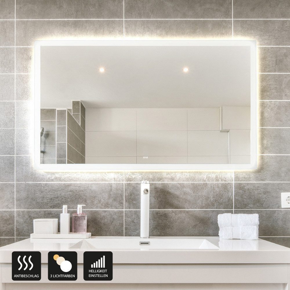 HOME DELUXE Badspiegel LED-Spiegel Rechteckig NOLA günstig online kaufen