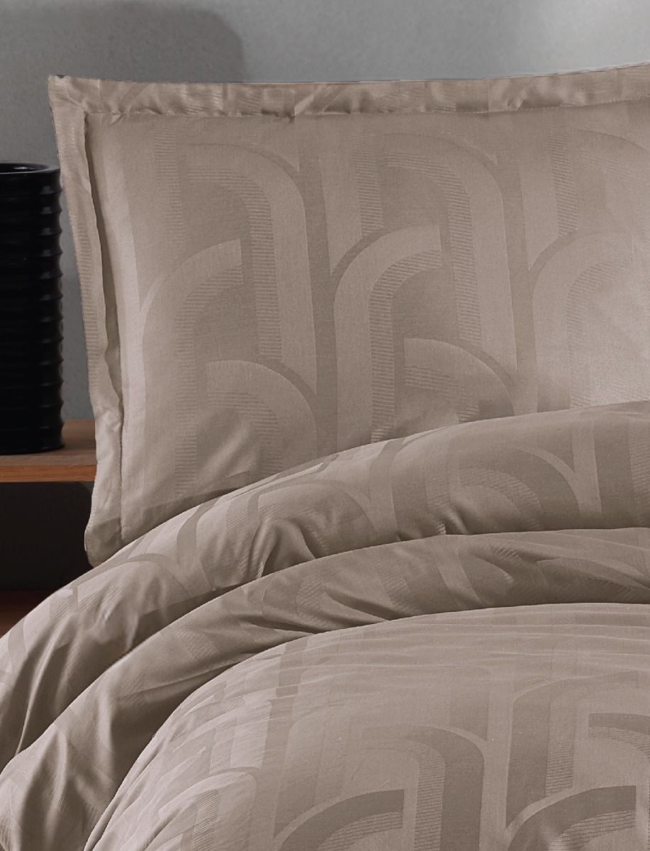 EmirtexHome Bettwäsche LAVELLA SOFIA BETTBEZUGSET SATIN, BEIGE 200X220 CM 4-TEILIG, Baumwolle, 4 teilig