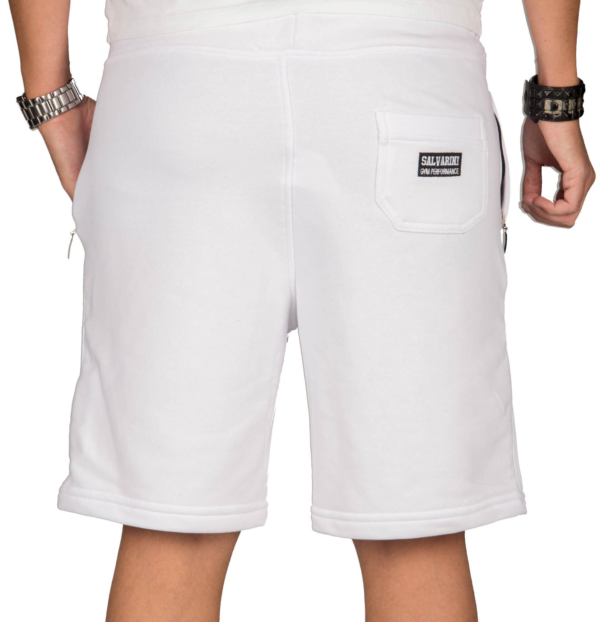 Kordelzug Shorts mit Alessandro Salvarini breitem weiss