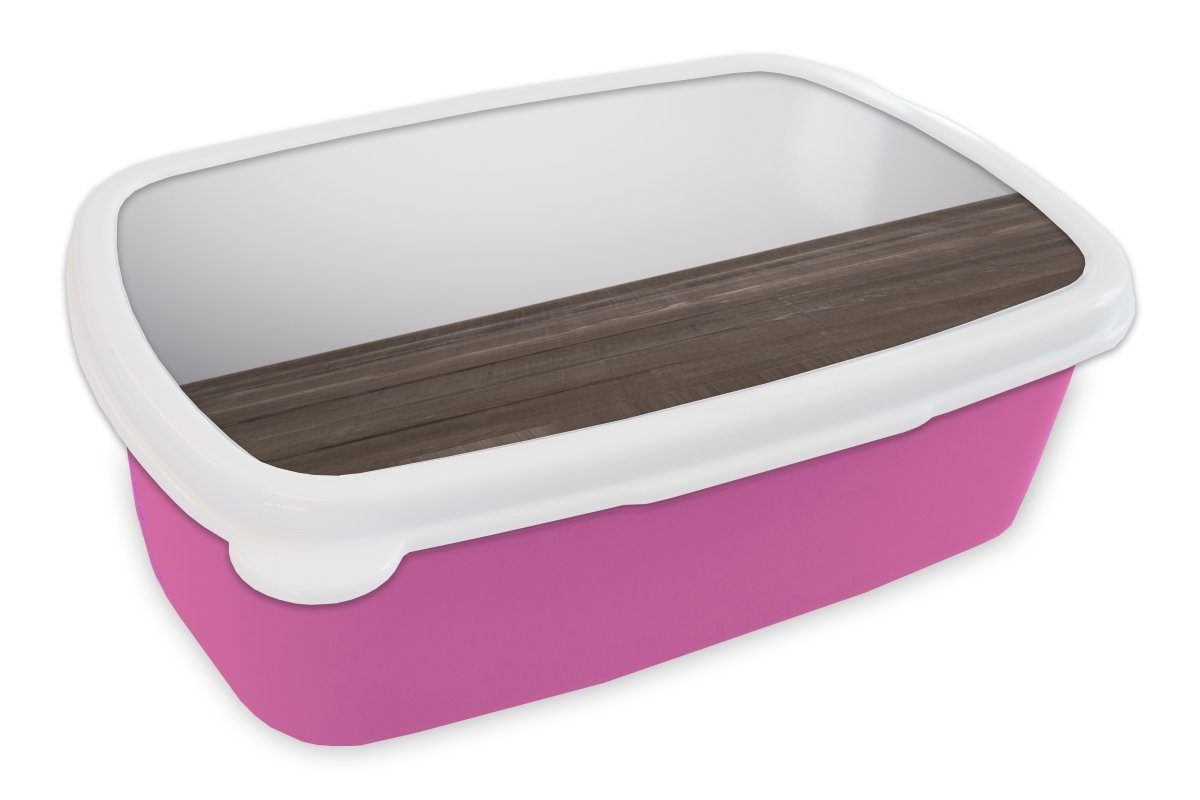 MuchoWow Lunchbox Regalstruktur mit weißem Hintergrund, Kunststoff, (2-tlg), Brotbox für Erwachsene, Brotdose Kinder, Snackbox, Mädchen, Kunststoff rosa
