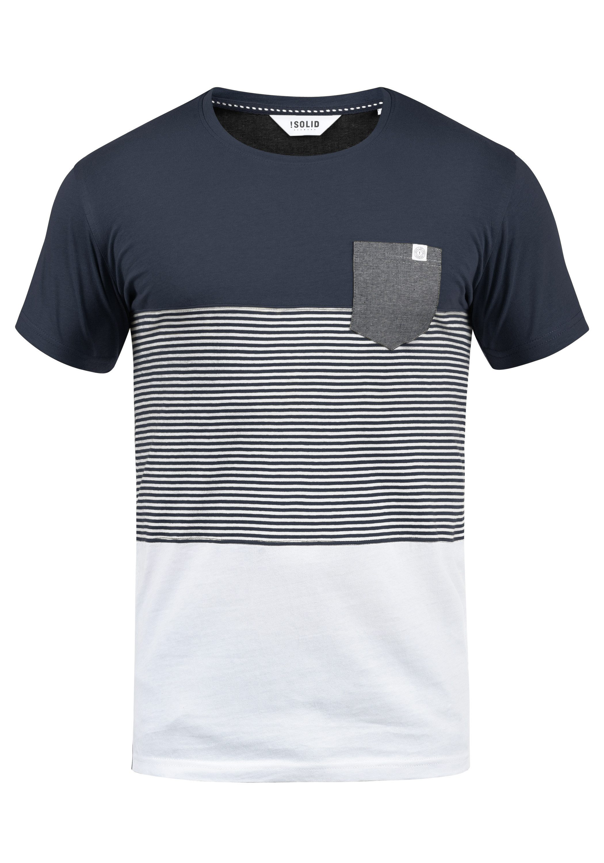 !Solid Rundhalsshirt SDMalte Kurzarmshirt mit Streifen günstig online kaufen