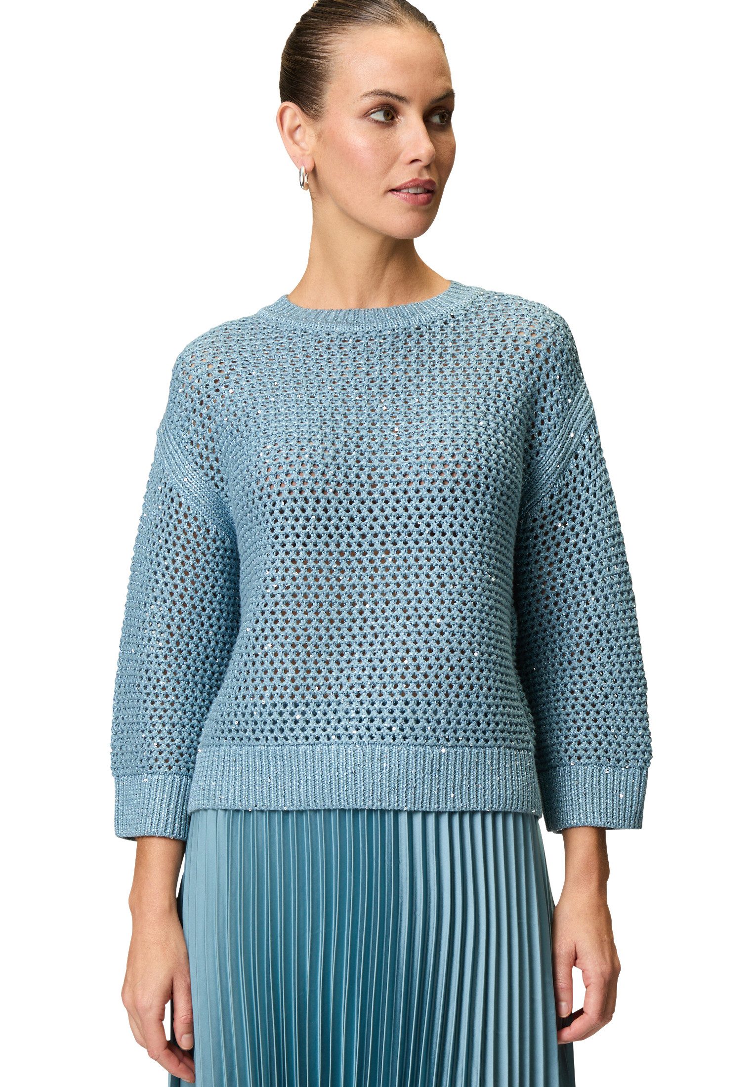 Zero Strickpullover zero Grobstrickpullover mit Glitzer günstig online kaufen