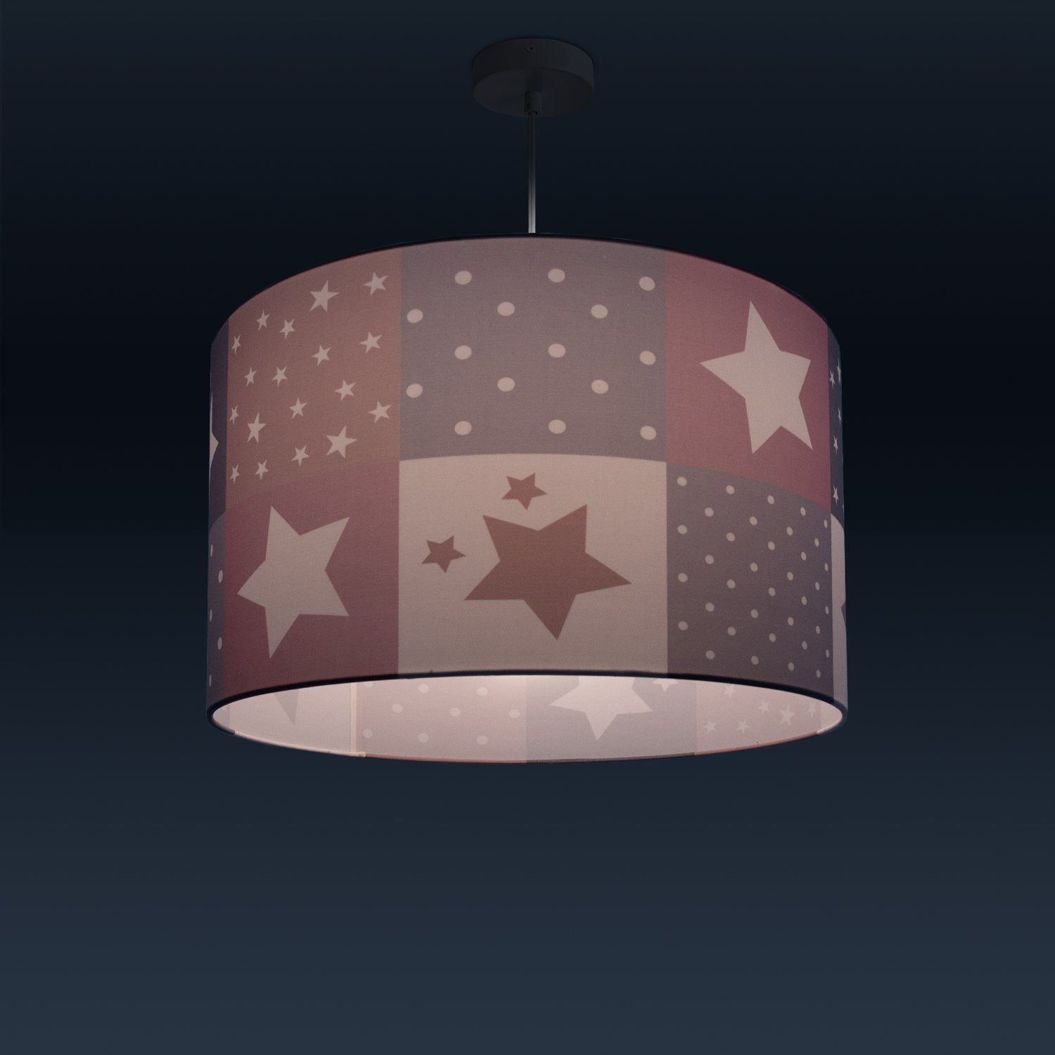 LED Motiv Deckenlampe Cosmo Kinderlampe 345, ohne E27 Pendelleuchte Leuchtmittel, Lampe Home Paco Kinderzimmer Sternen