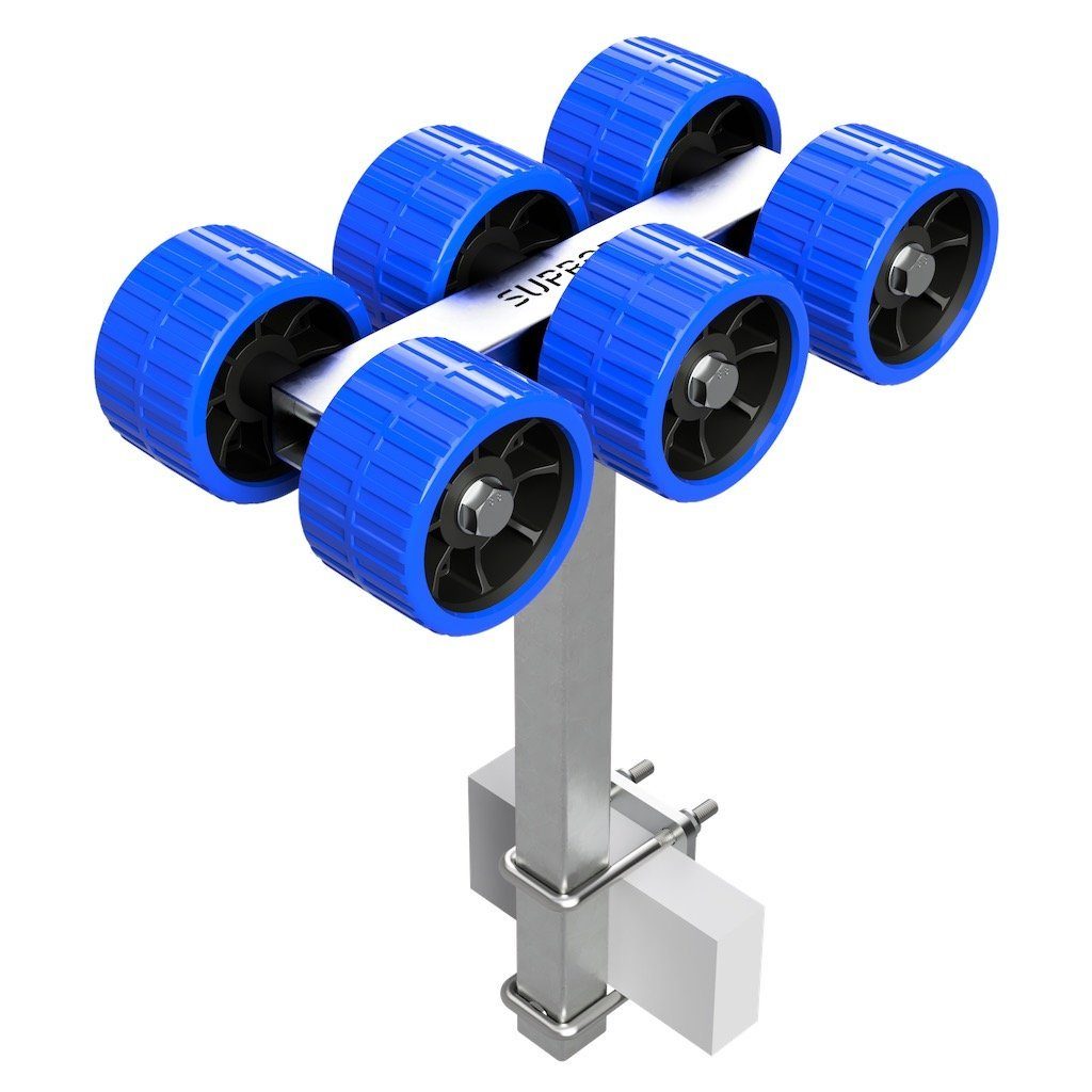 Auffahrrampe Sliprollen Slipwagen Sliphilfe Bootstrailer EVA-Reifen Ø 120 mm, 6er