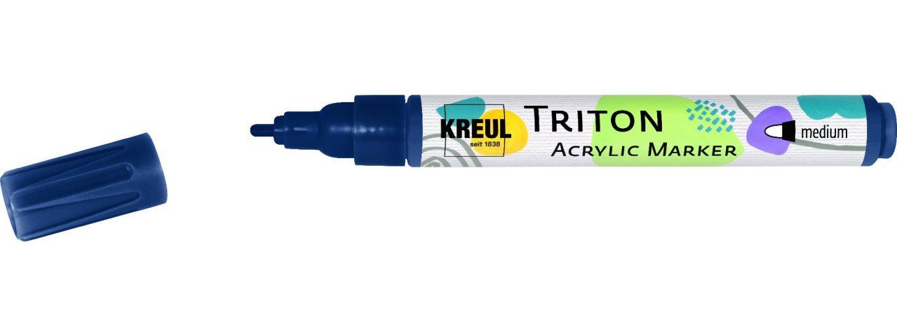 Kreul Flachpinsel Kreul Triton Acrylic Marker medium dunkelblau | Malerpinsel