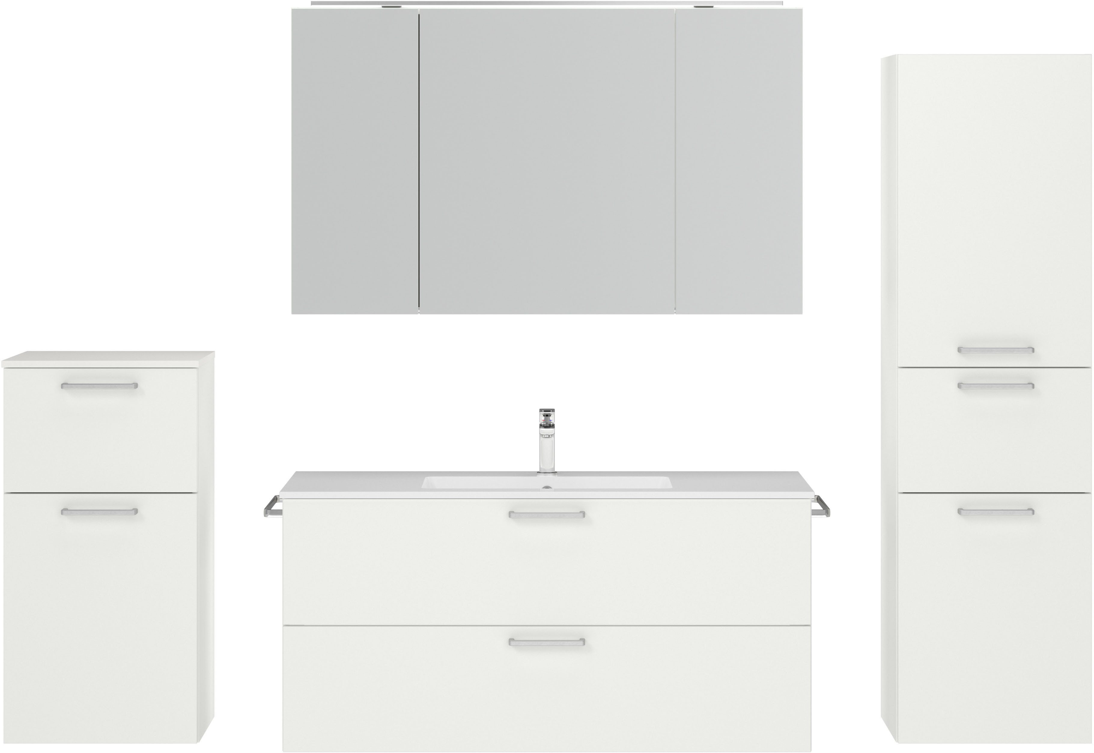 nobilia® Badmöbel-Set Tolvina, (4-St., vormontiert, mit günstig online kaufen