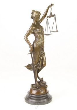 Skulptur Bronzefigur Skulptur Justitia Marmorsockel Bronze 39,5 cm