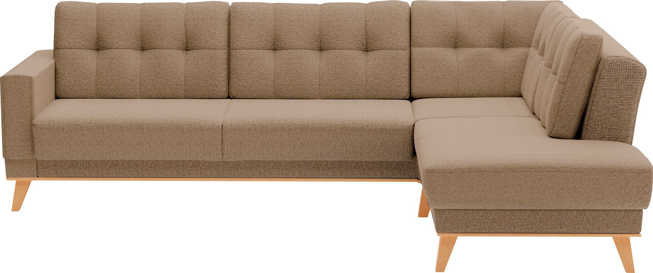 Kippfunktion Ecksofa wahlweise mit Bettkasten und Lavida, sit&more