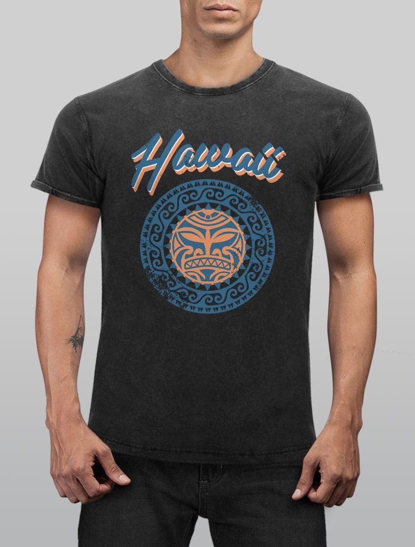 Neverless Print-Shirt Herren T-Shirt Hawaii Tattoo Tribal Maui Ethno Style günstig online kaufen