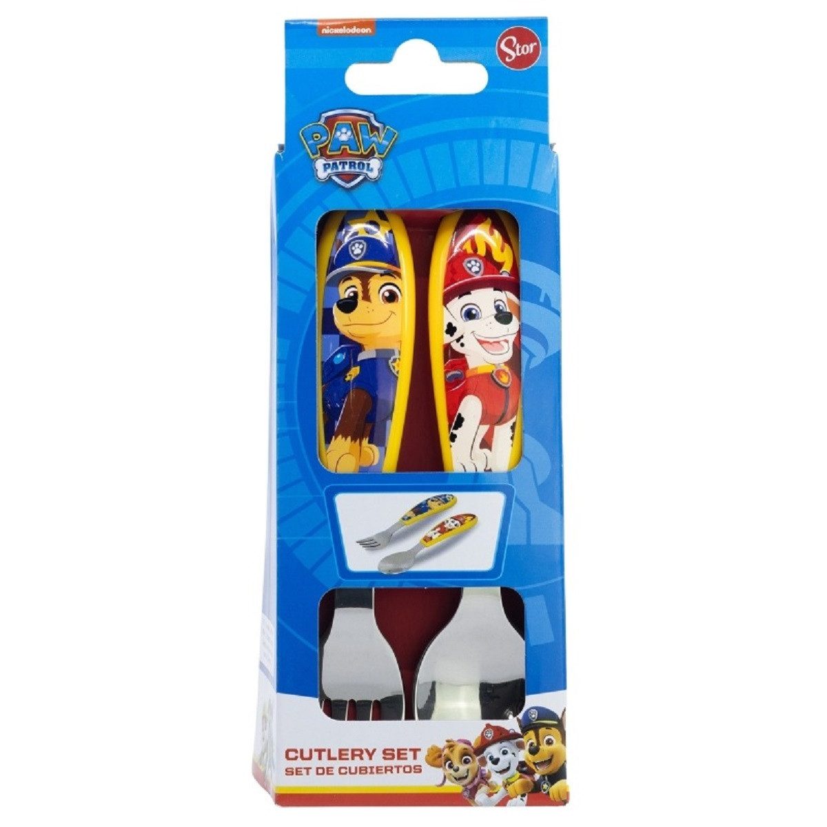 PAW PATROL Kinderbesteck Set 2-teilig – Löffel & Gabel mit Motivgriffen (2-tlg), 1 Personen