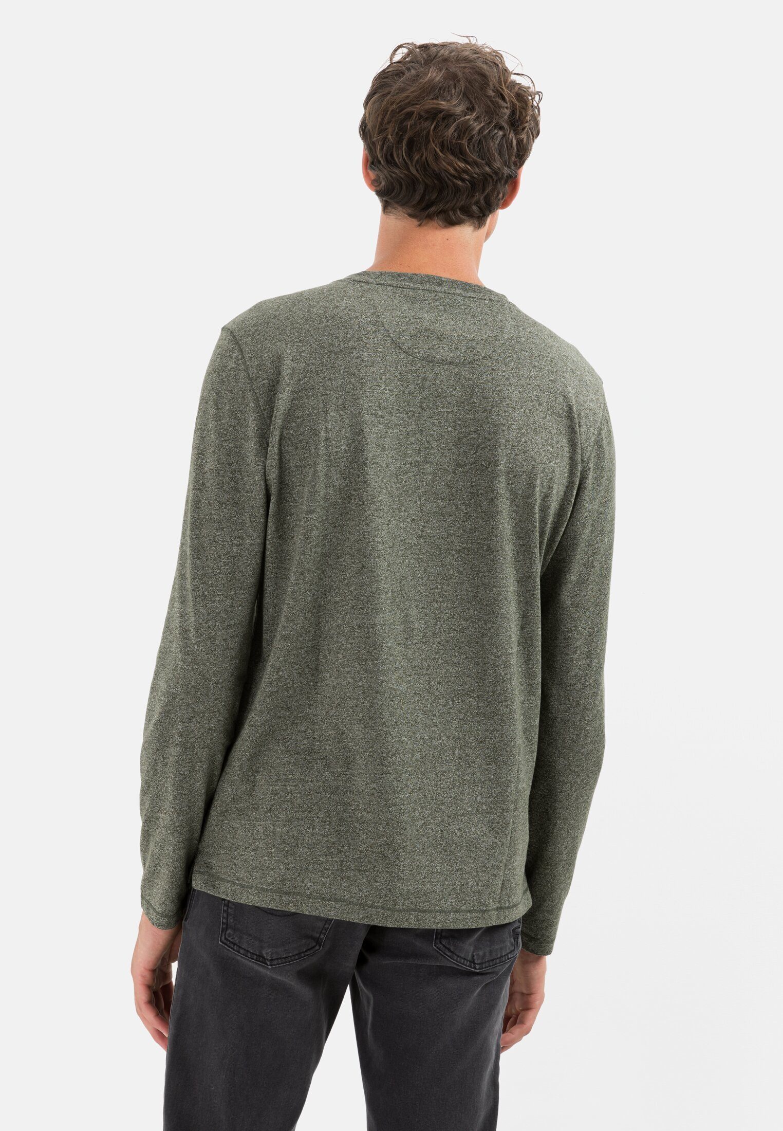 camel active Langarmshirt aus nachhaltigen Baumwollmix günstig online kaufen