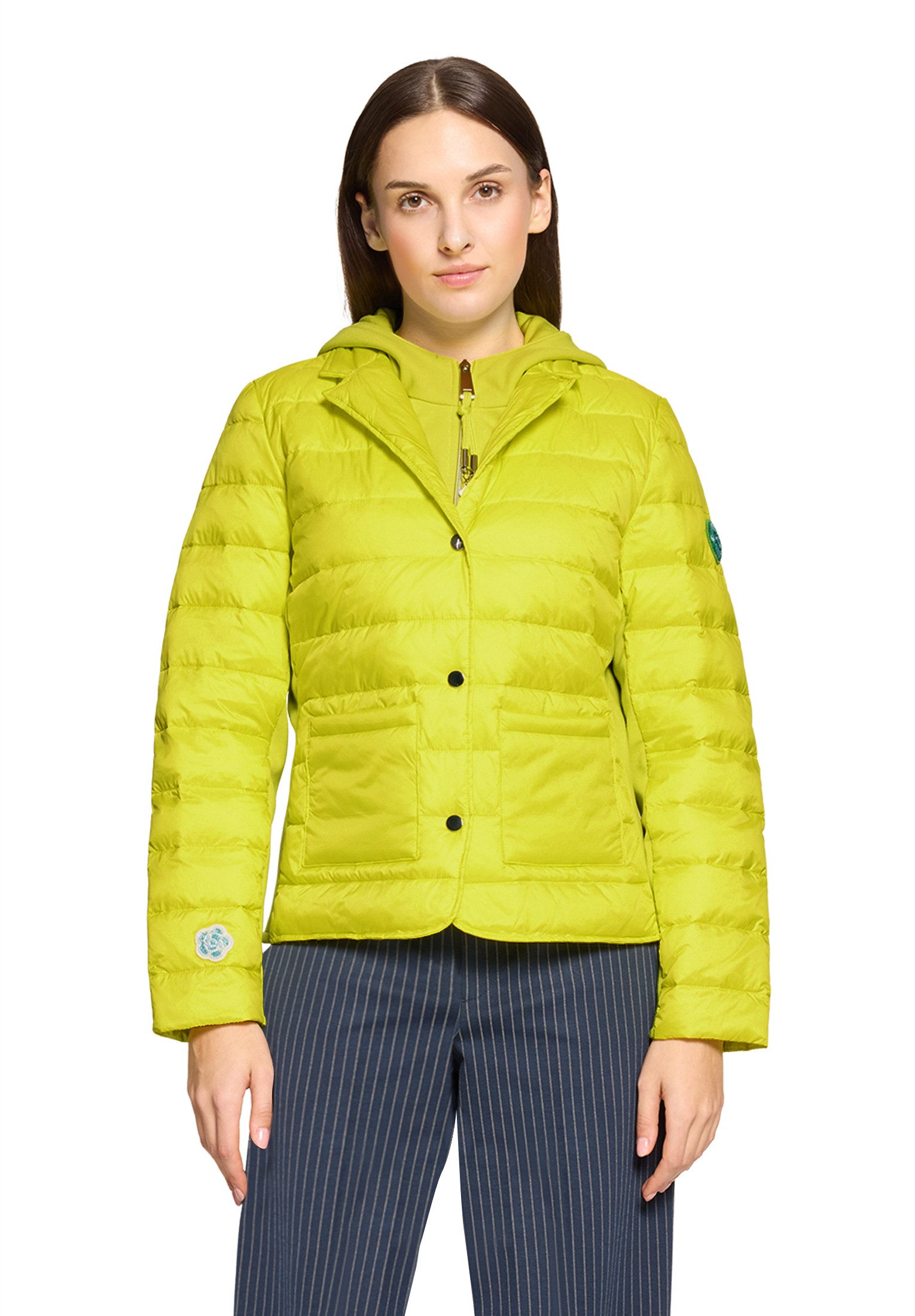 Cartoon Steppjacke Damen mit abnehmbarer Kapuze