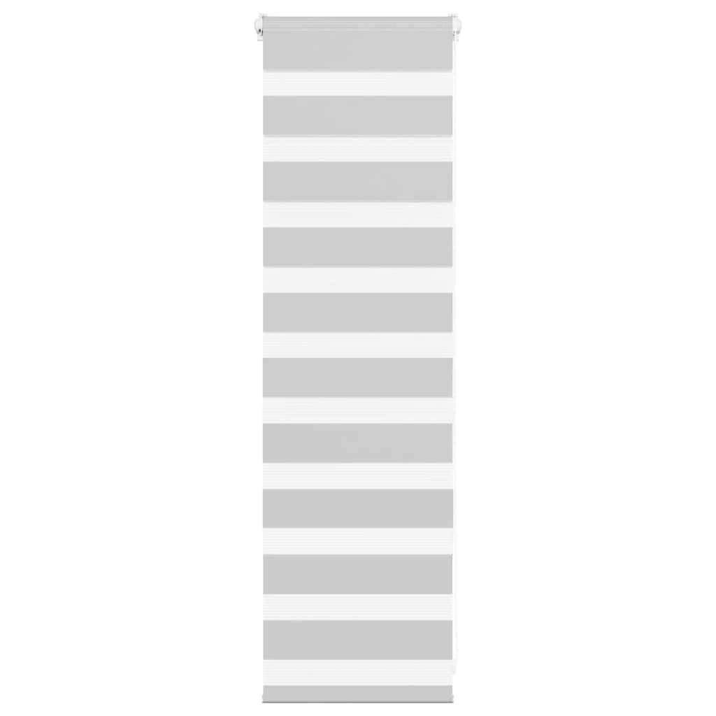vidaXL Gardine Zebrarollo Hellgrau 40x100 cm Stoffbreite 35,9 cm Polyester Aluminium