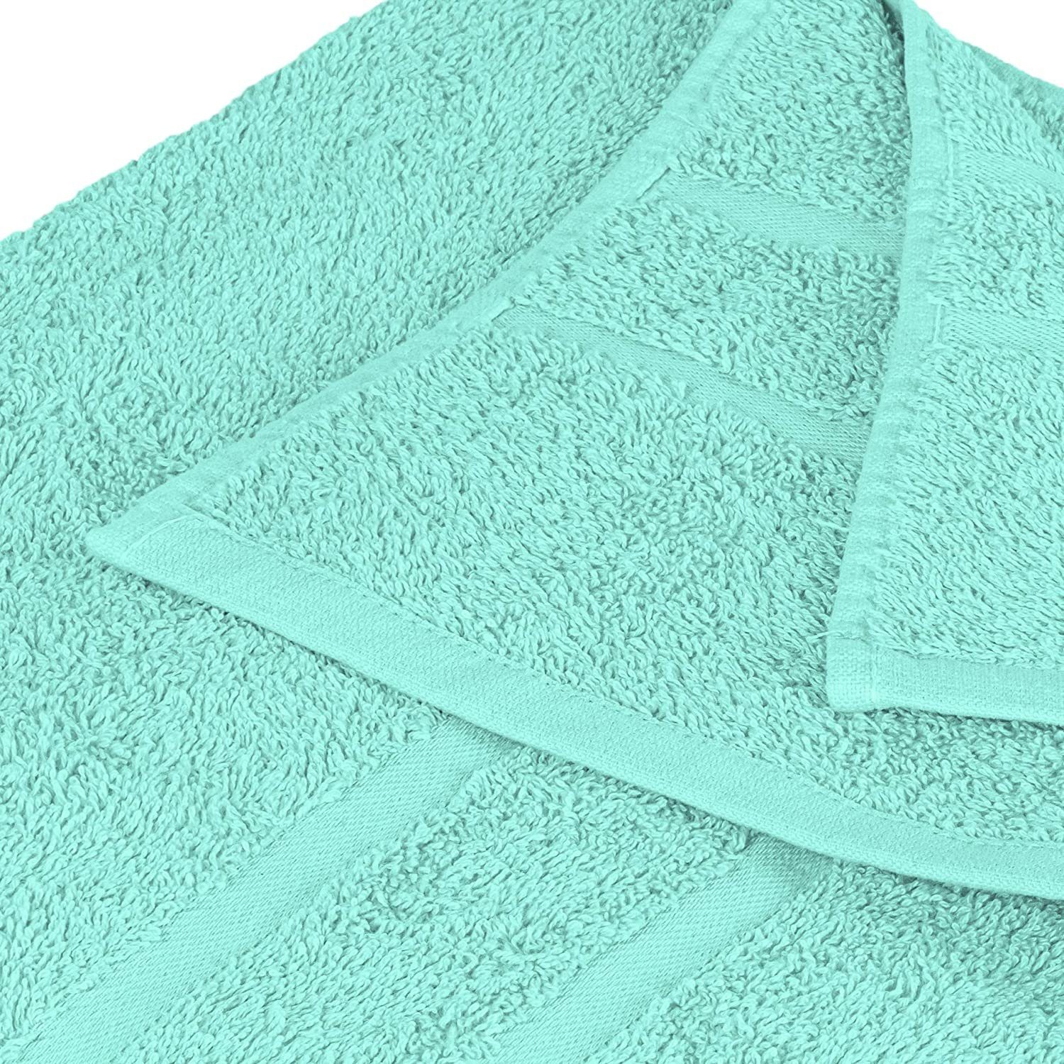 Duschtücher 4x 100% Handtücher Gästehandtuch SET Set Baumwolle, 4x Handtuch Mint StickandShine 2x (Spar-SET)