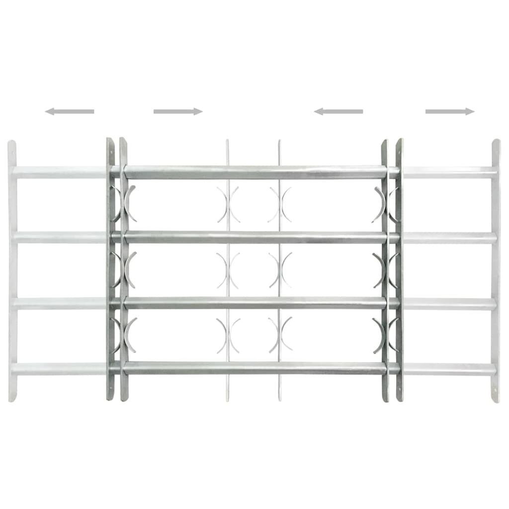 vidaXL Fenster 2 Stk 4 Querstäben 1000-1500 mm Fenstergitter Verstellbar für Fenster