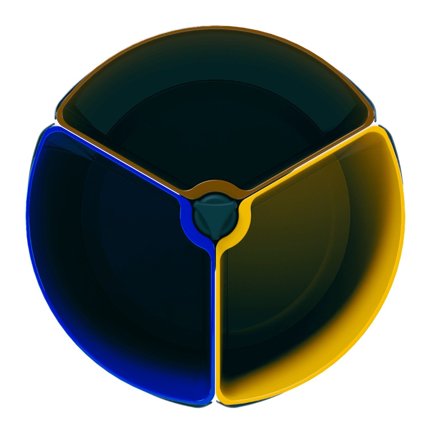 SMARTECO Mülleimer, Drehbarer runder Sortierabfallbehälter Recycling ECO 3x 11.7L