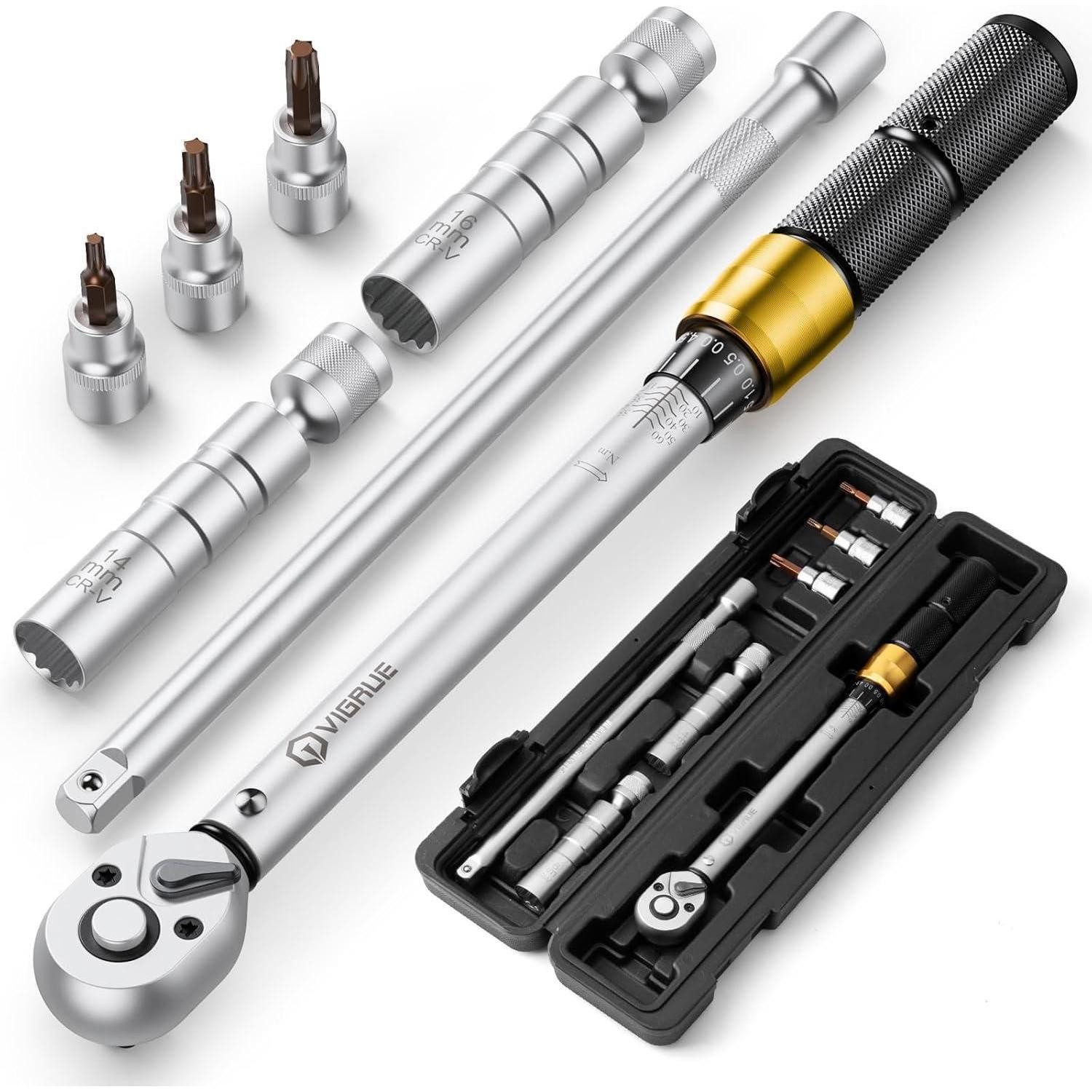 LuxusKollektion Строительный ключ Drehmomentschlüssel 3 8 Zoll 10 60 Nm Verlängerer Биты Schwarz