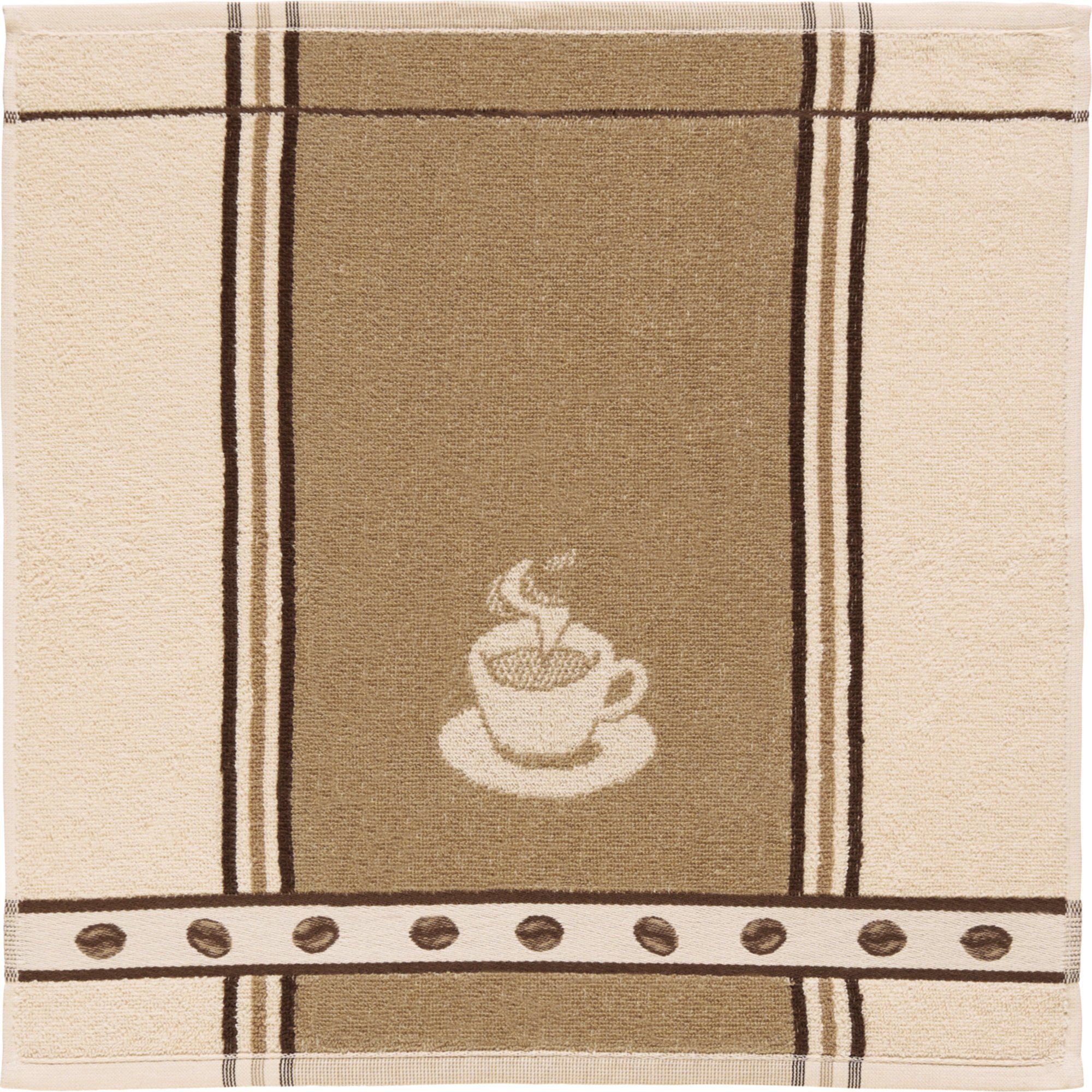 Kracht Geschirrtuch Frottier-Geschirrtuch "Espresso" 3er-Pack, Baumwolle Mo günstig online kaufen