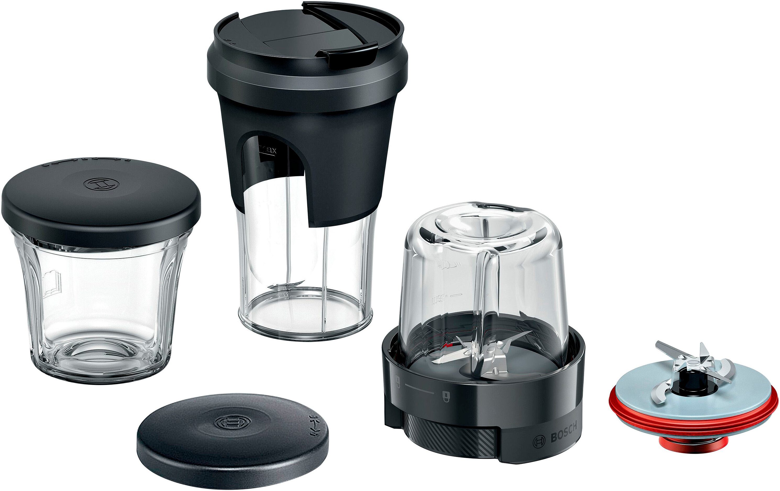 BOSCH Zerkleinereraufsatz MUZS68TM TastyMoment 5-in-1 Multi-Zerkleinerer-Set, Zubehör für Küchenmaschine Serie 6 und Serie 8 OptiMUM