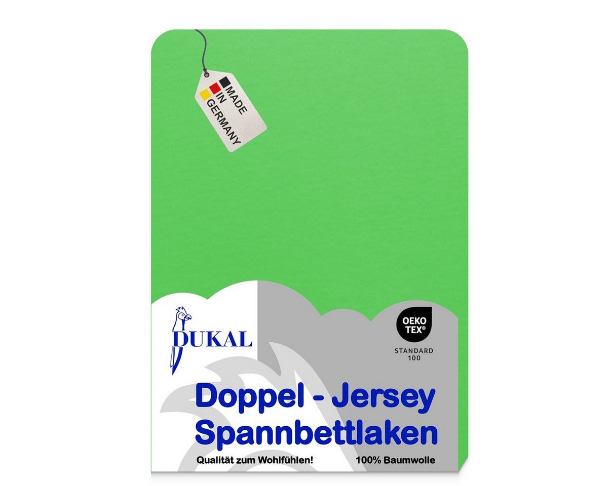 DUKAL Spannbettlaken Kinderspannbettlaken, 32 verschiedene Farben, 100% Baumwolle, Doppel-Jersey, Gummizug: rundum, (1 Stück), 40x90 cm, aus hochwertigem Doppel-Jersey, Made in Germany