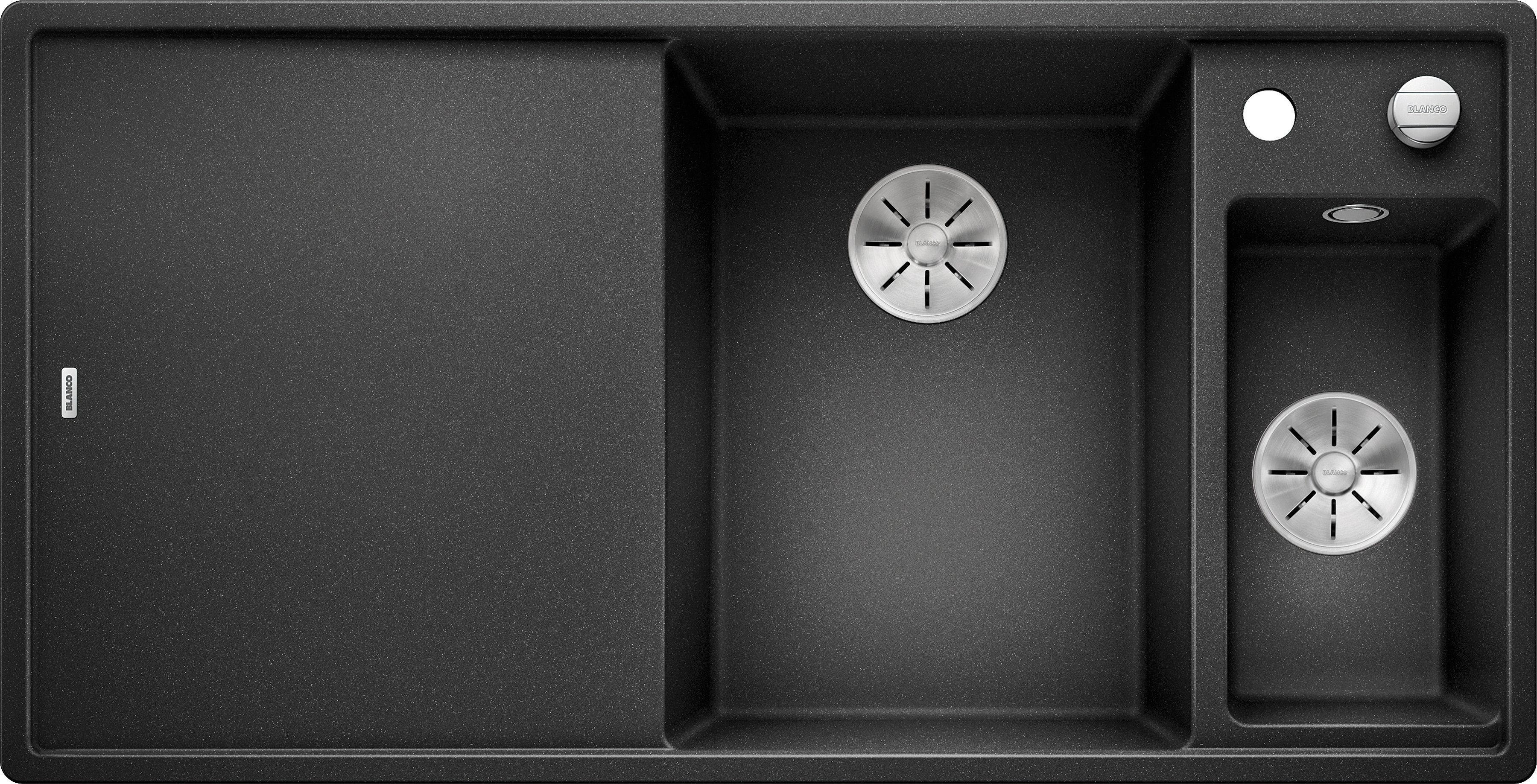 Blanco Granitspüle AXIA III 6 S, rechteckig, aus SILGRANIT®, mit Glasschneidebrett und Edelstahlschale