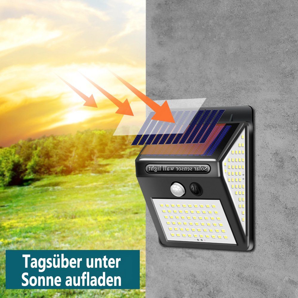 Stück 4 GelldG Solarleuchte LED Außen Solarleuchte mit Bewegungsmelder,