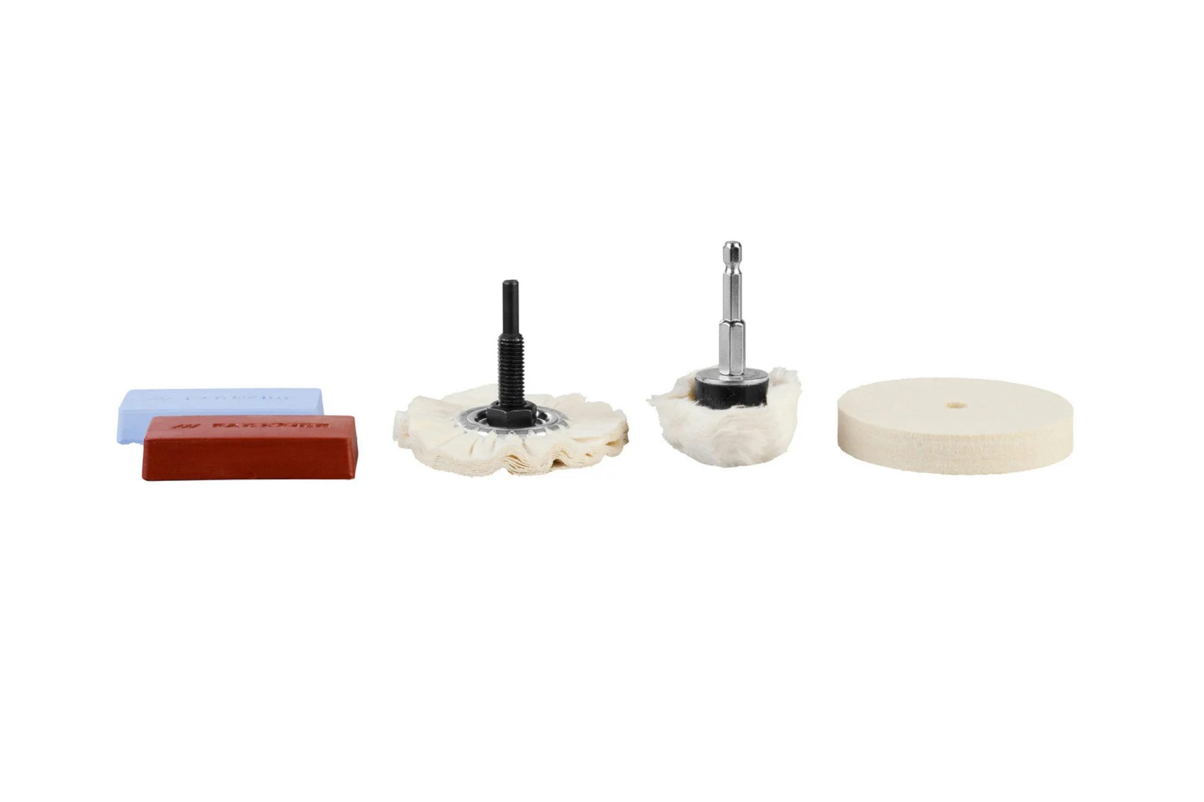 Parkside Drahtbürste Bohrmaschinenzubehör PBZS 5 A1 Polier-Set 7 Teilig, handelsübliche Bohrmaschinen (мінімум 600 W) mit Rundschaftaufnahme (z. B. Parkside, Bosch, Black & Decker, Einhell, Makita, Kress, Metabo), (Polierset, 7-tlg), Polieren & Finish