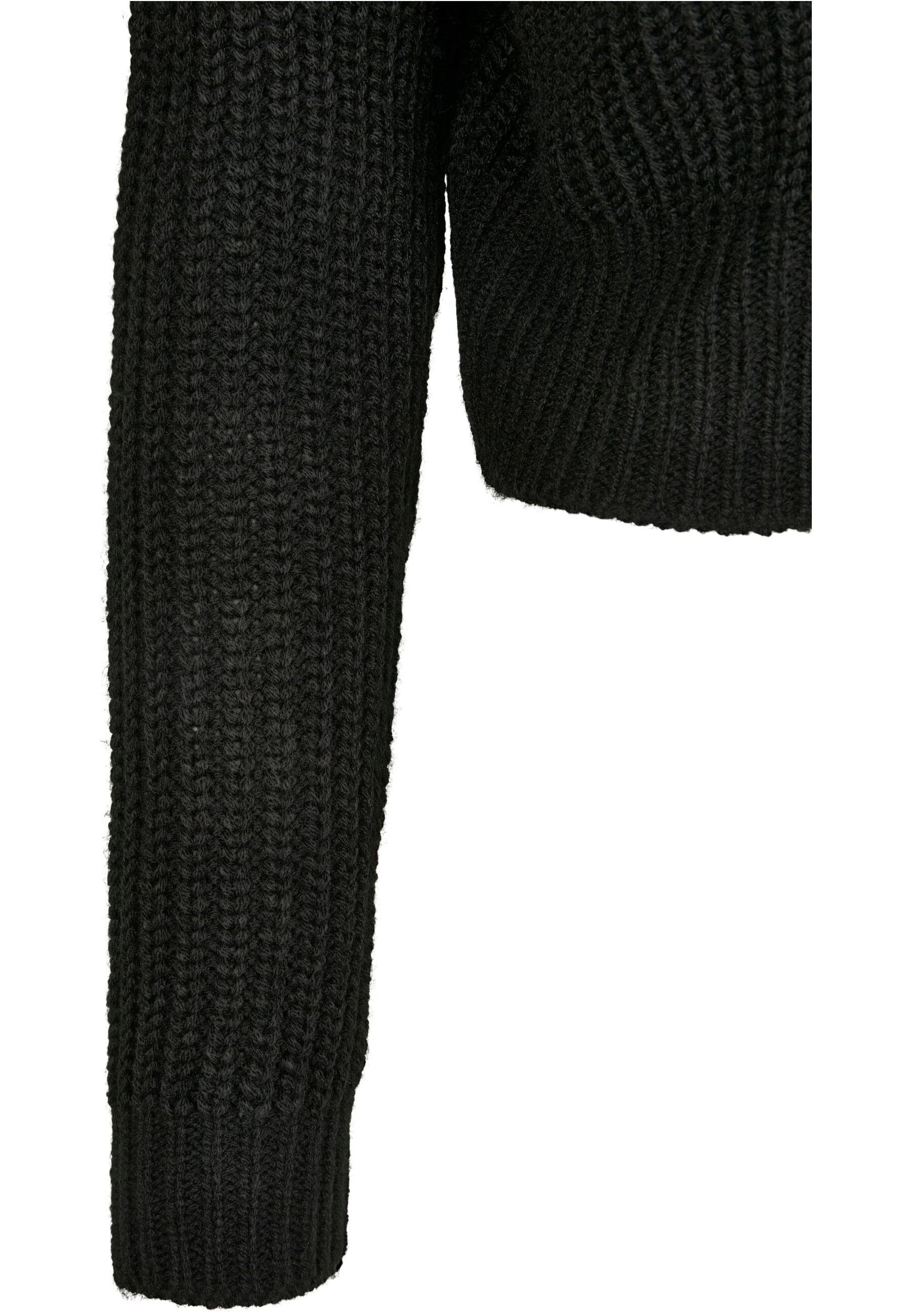 URBAN CLASSICS Strickjacke Damen Ladies black Cardigan Short (1-tlg)